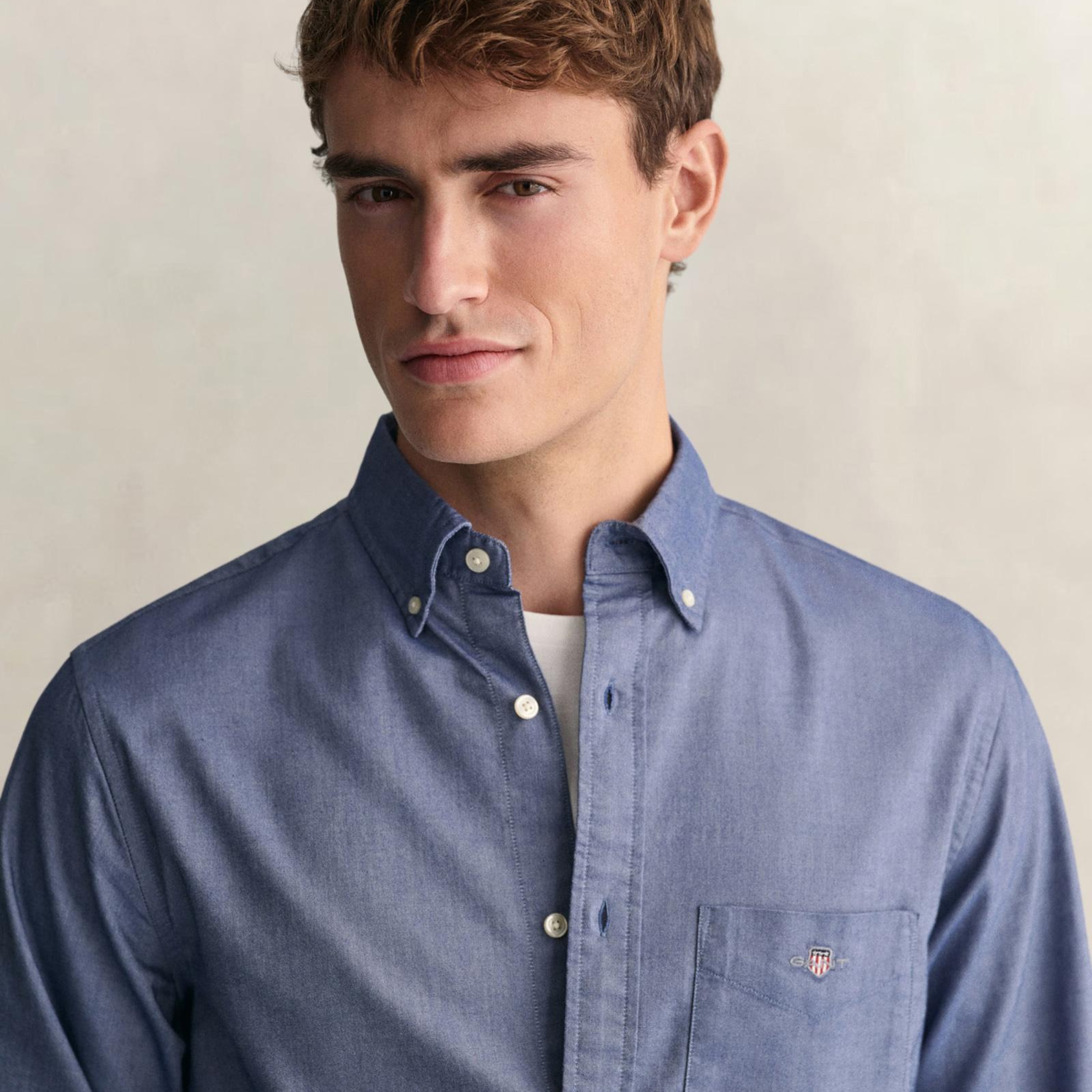 GANT Erkek Mavi Regular Fit Oxford Gömlek