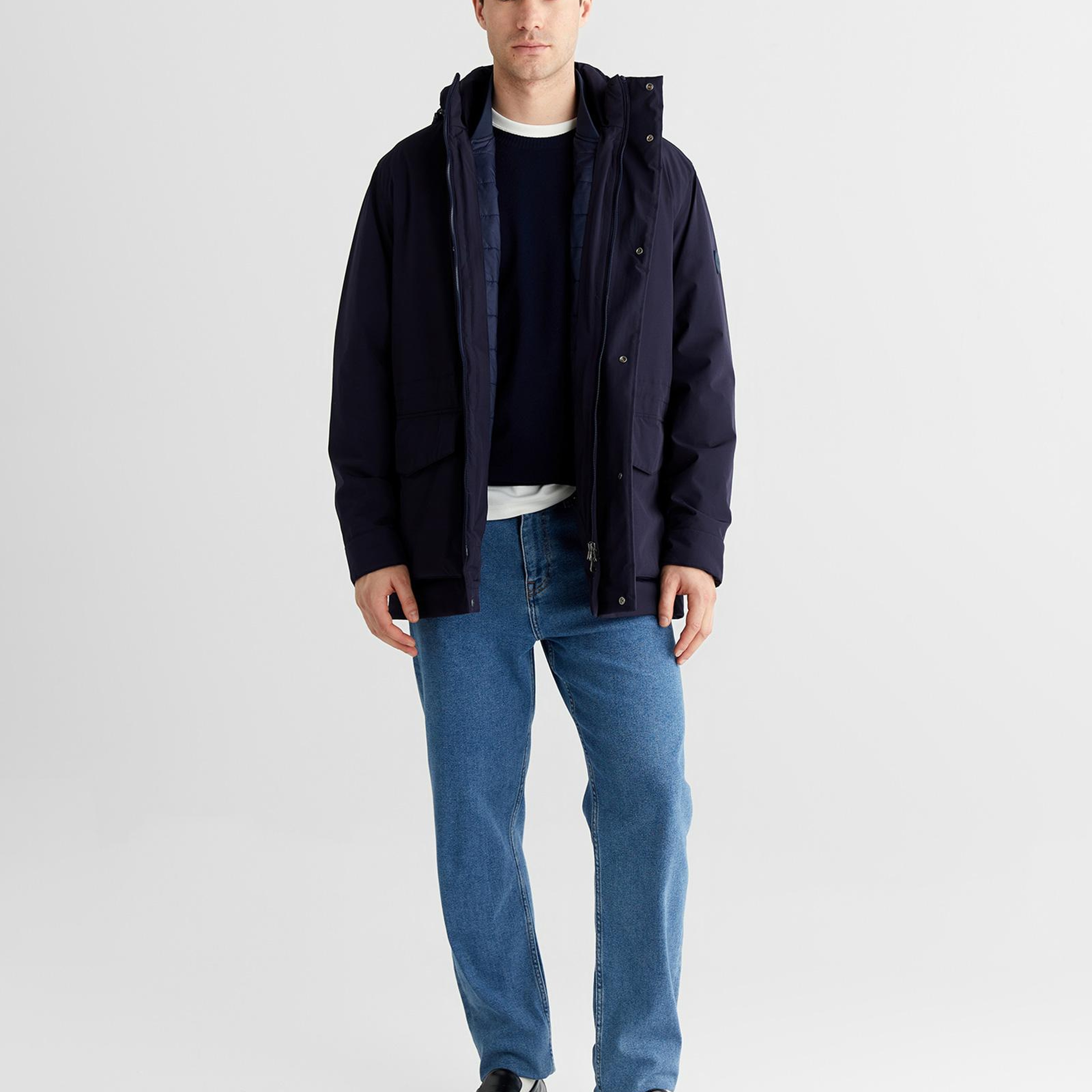 GANT Erkek Lacivert Regular Fit Mont