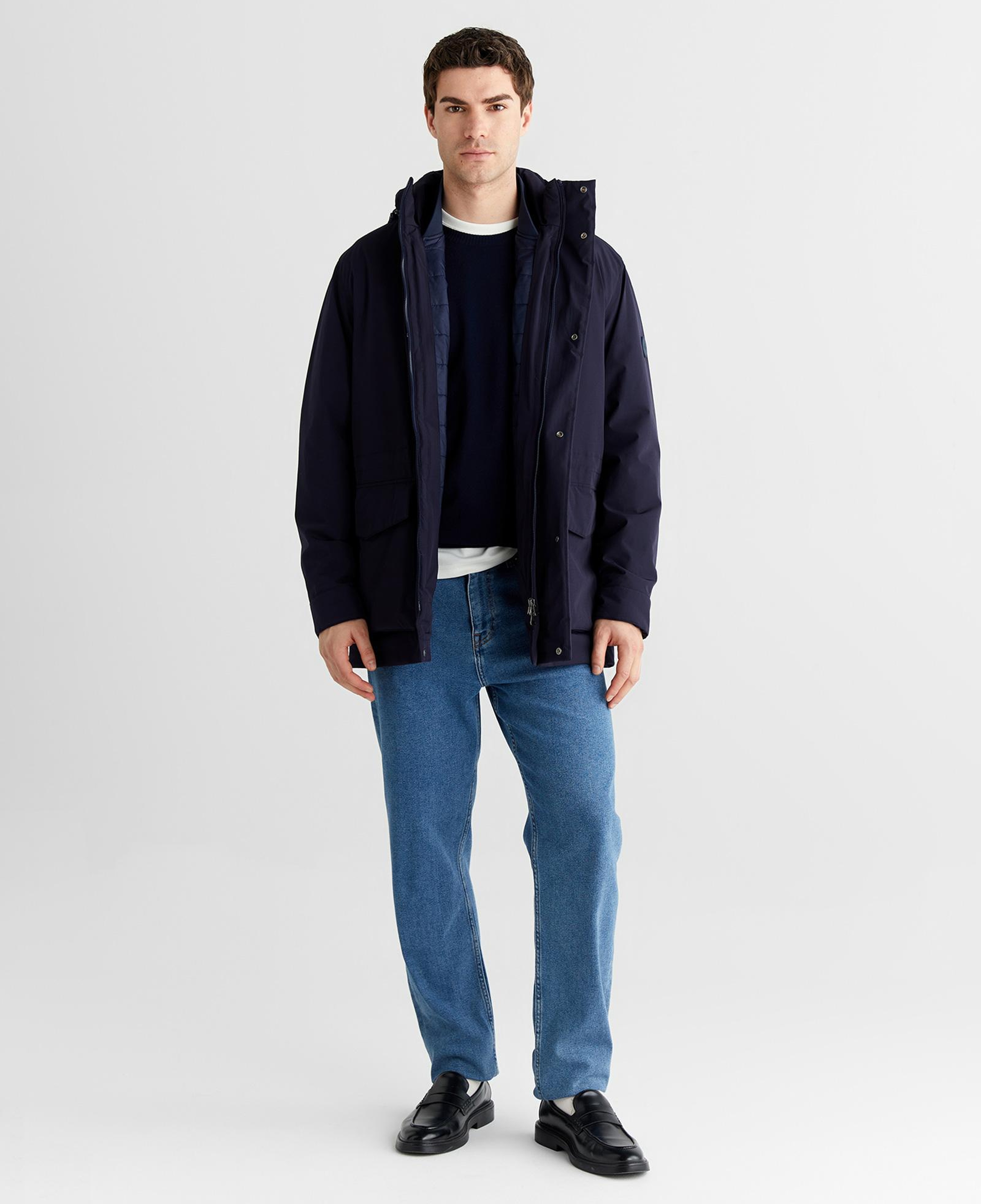 GANT Erkek Lacivert Regular Fit Mont