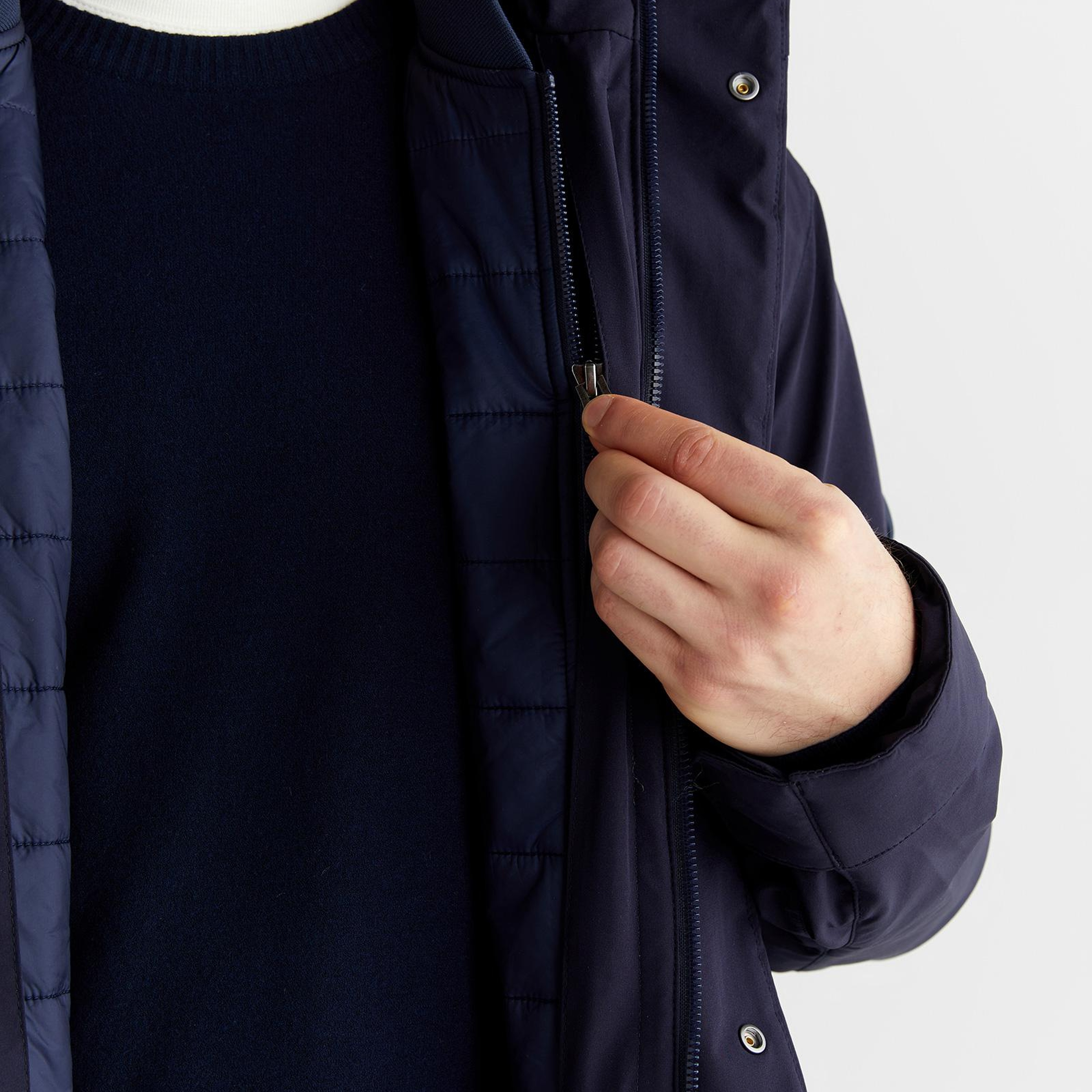 GANT Erkek Lacivert Regular Fit Mont