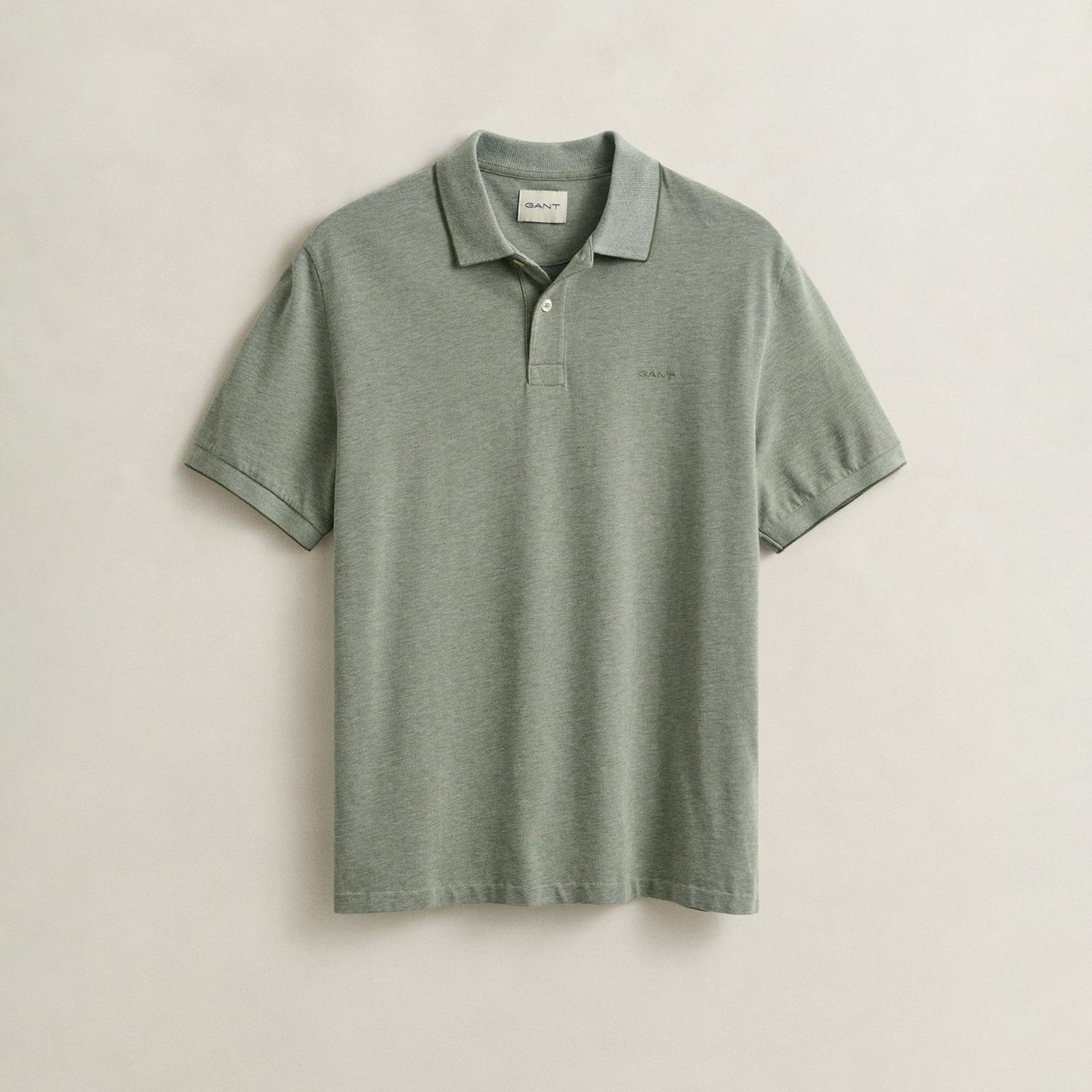 GANT Erkek Yeşil Regular Fit Polo Yaka T-Shirt