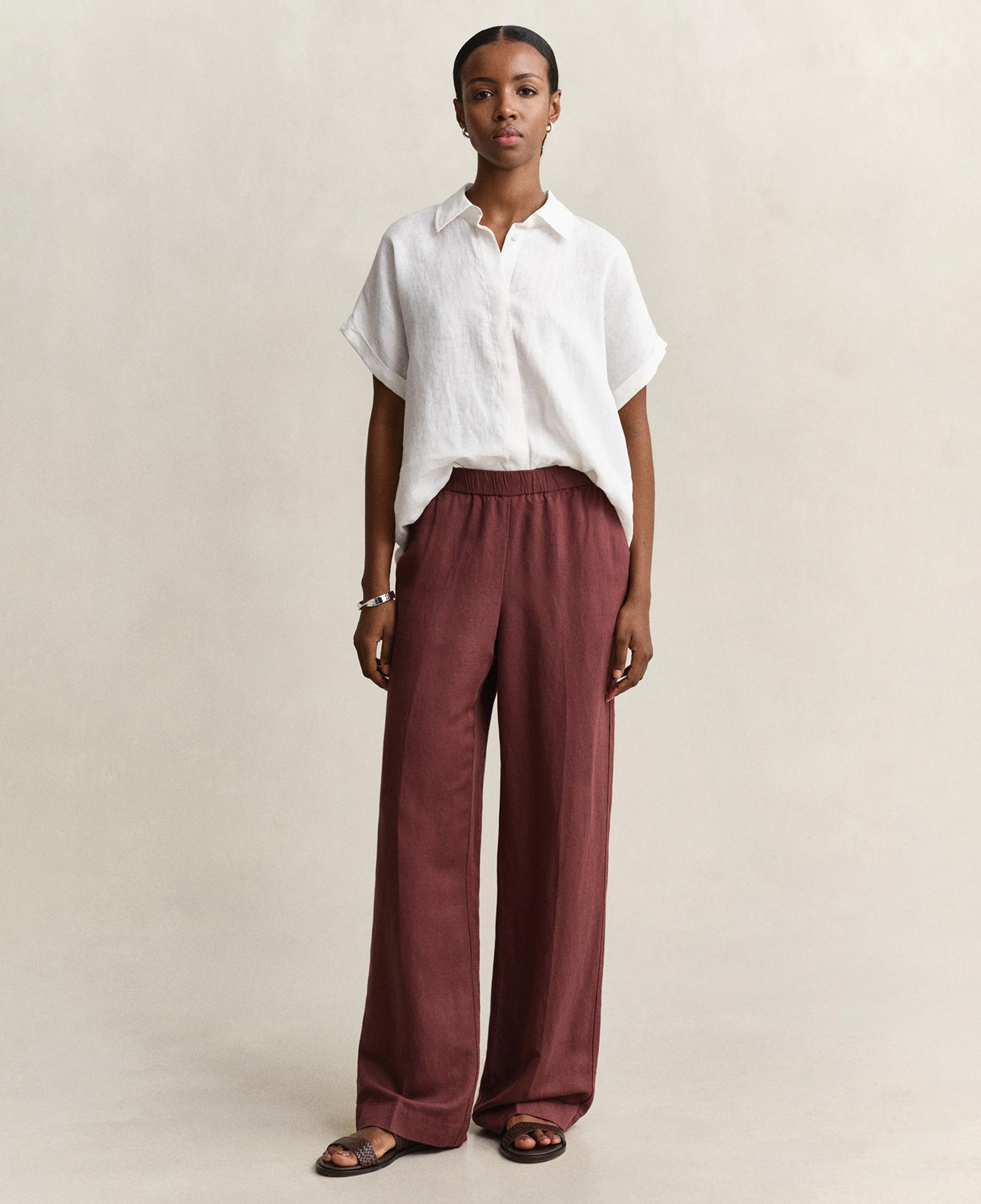 GANT Kadın Kahverengi Relaxed Fit Pantolon