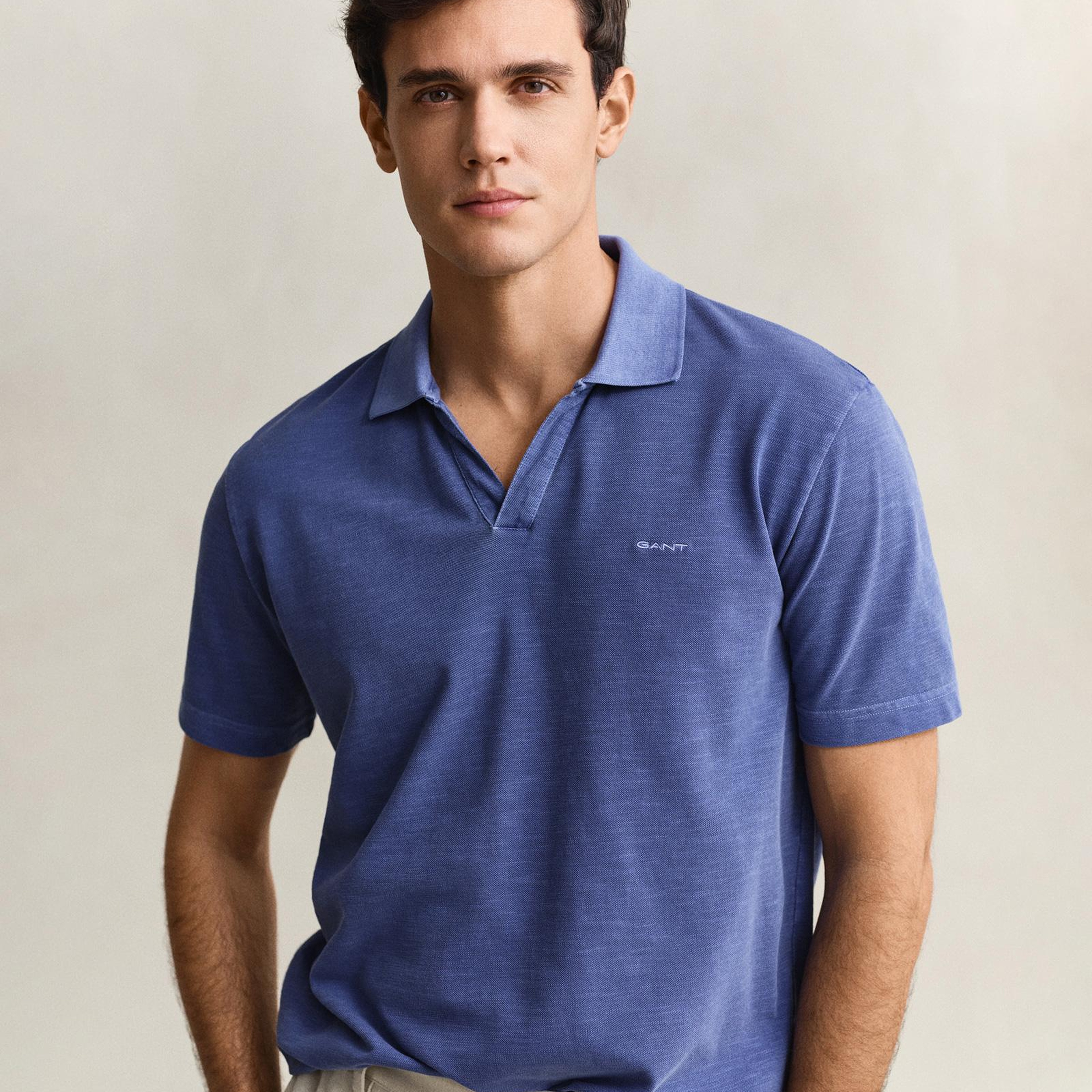 GANT Erkek Mavi Regular Fit Polo Yaka T-Shirt