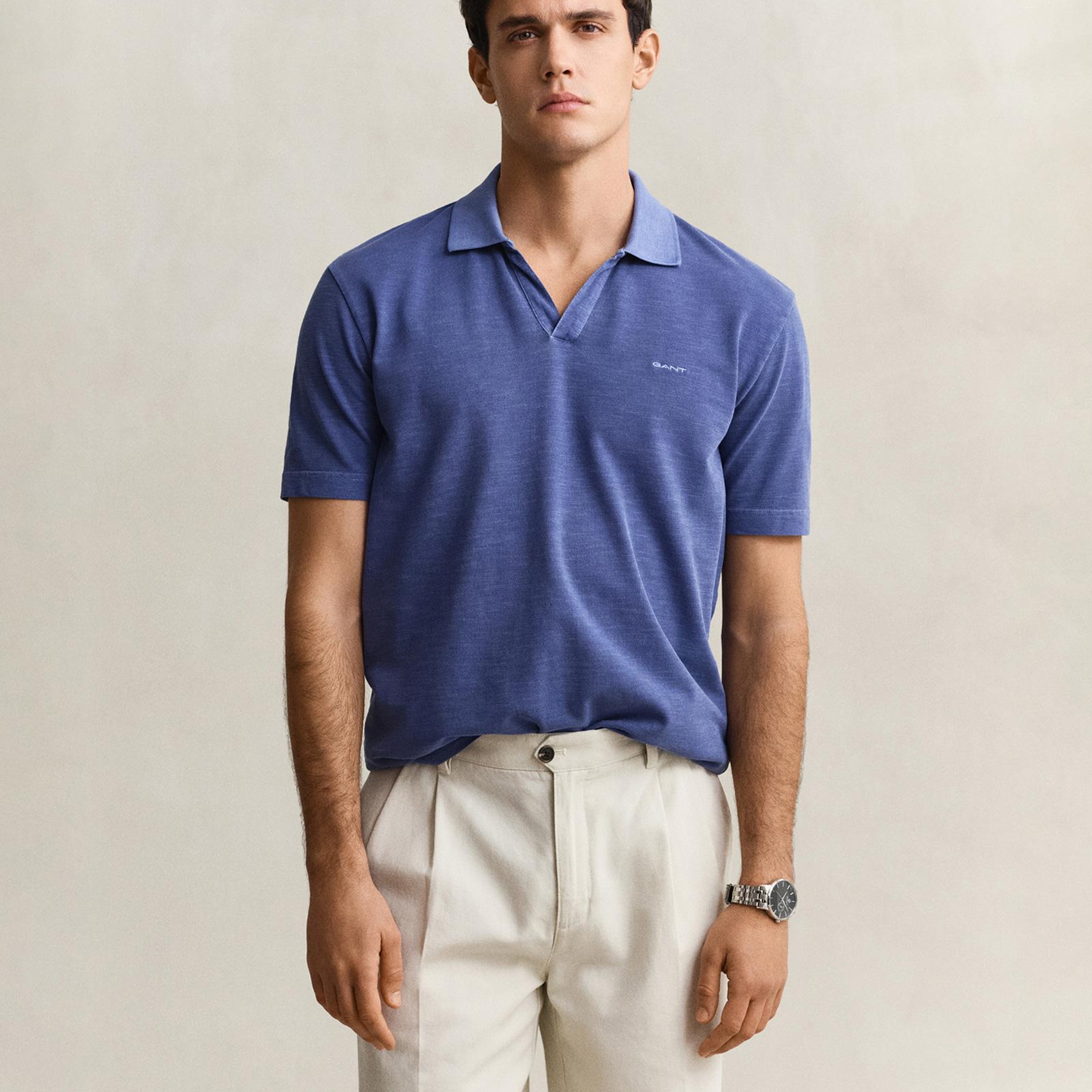 GANT Erkek Mavi Regular Fit Polo Yaka T-Shirt
