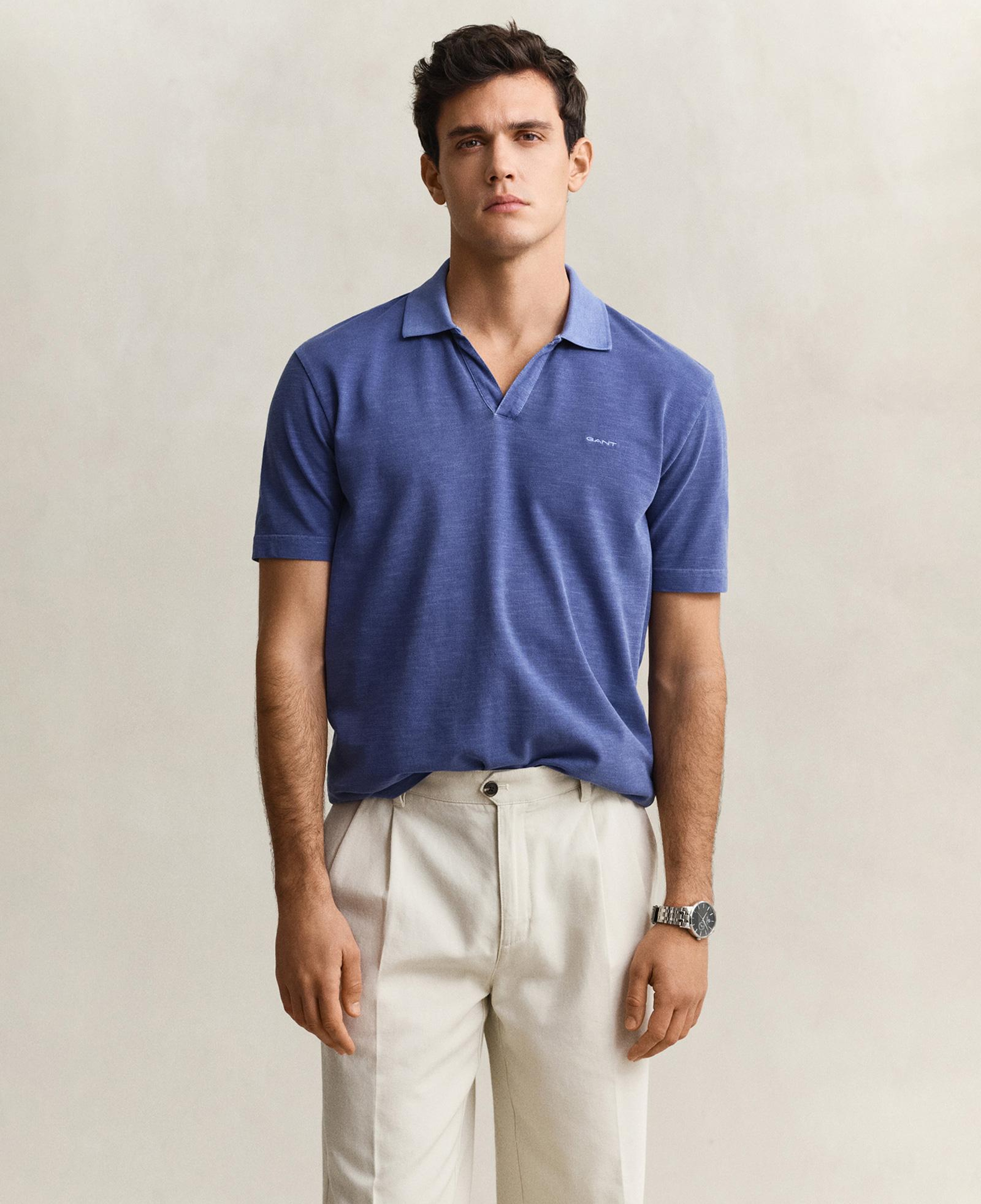 GANT Erkek Mavi Regular Fit Polo Yaka T-Shirt