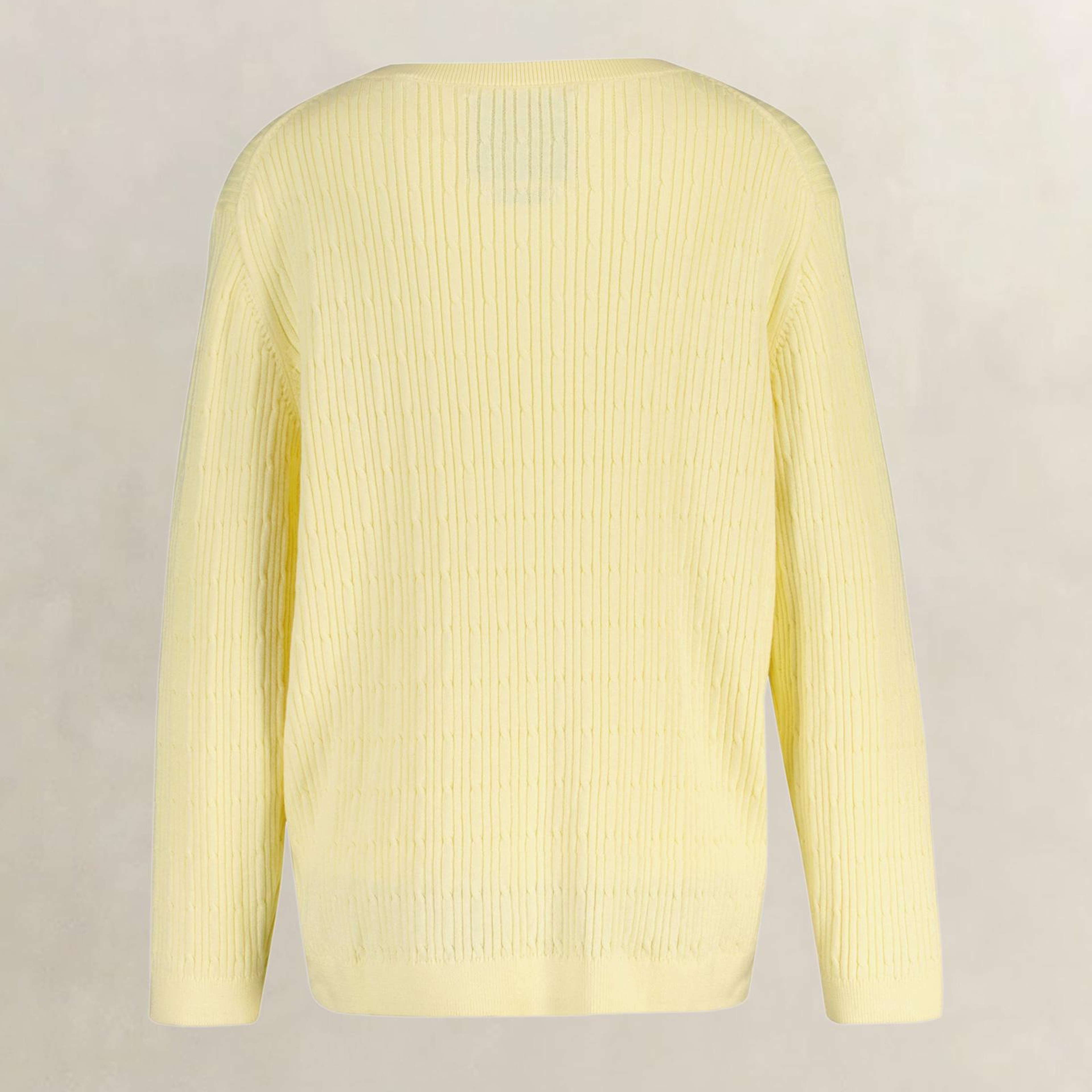 GANT Kadın Sarı Regular Fit V Yaka Kazak