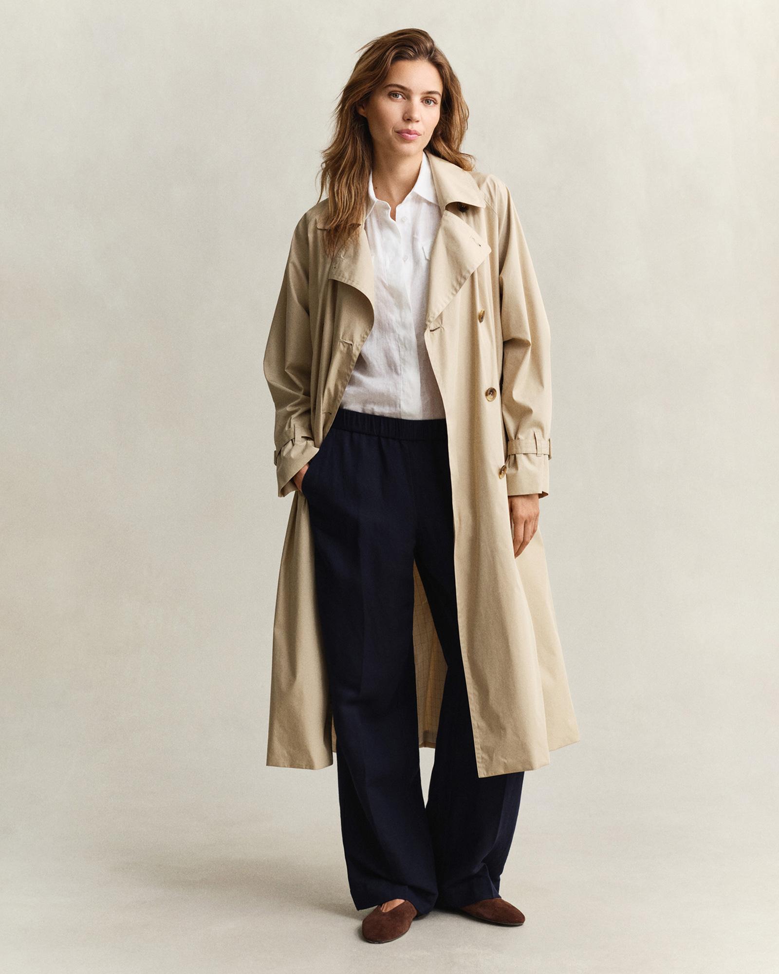 GANT Kadın Lacivert Relaxed Fit Pantolon
