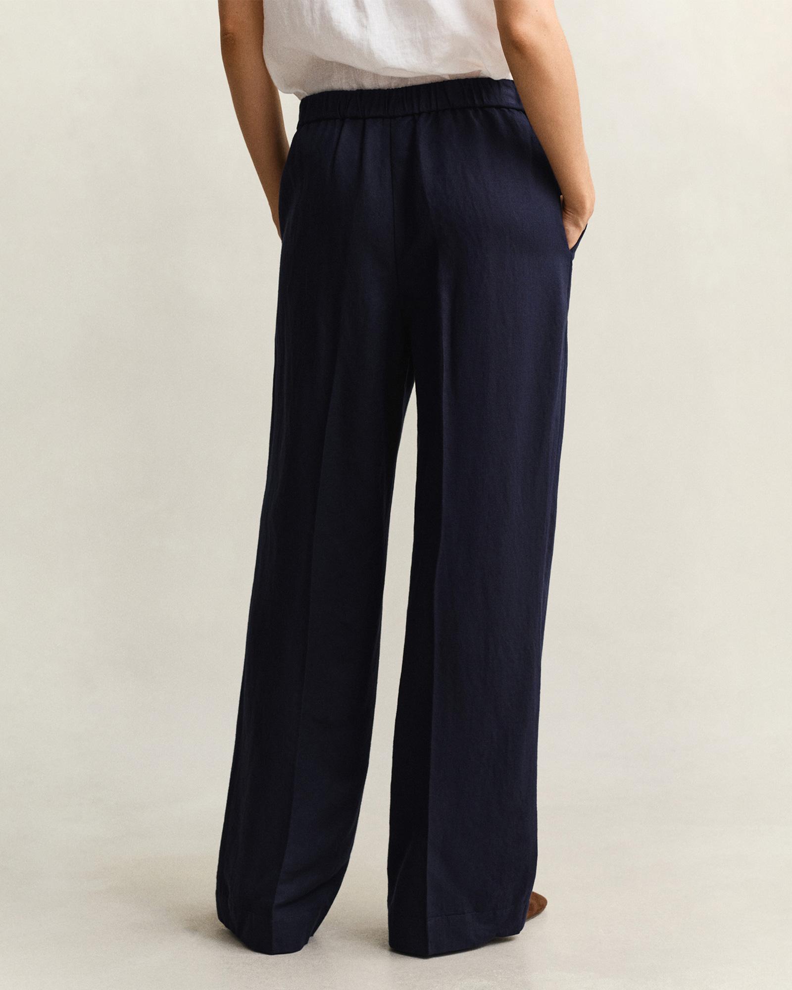 GANT Kadın Lacivert Relaxed Fit Pantolon