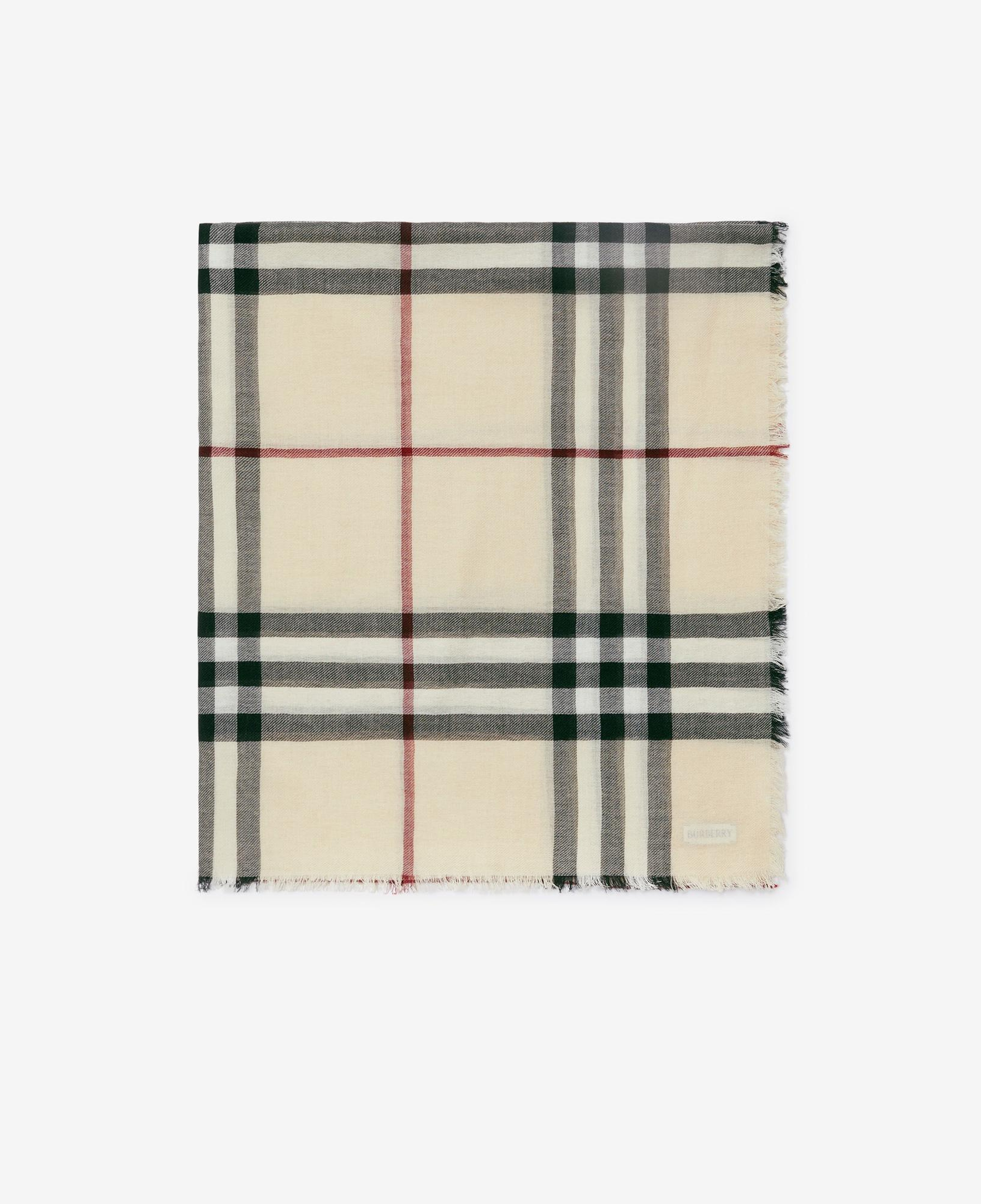 Burberry Check Yün Kadın Krem Rengi Atkı