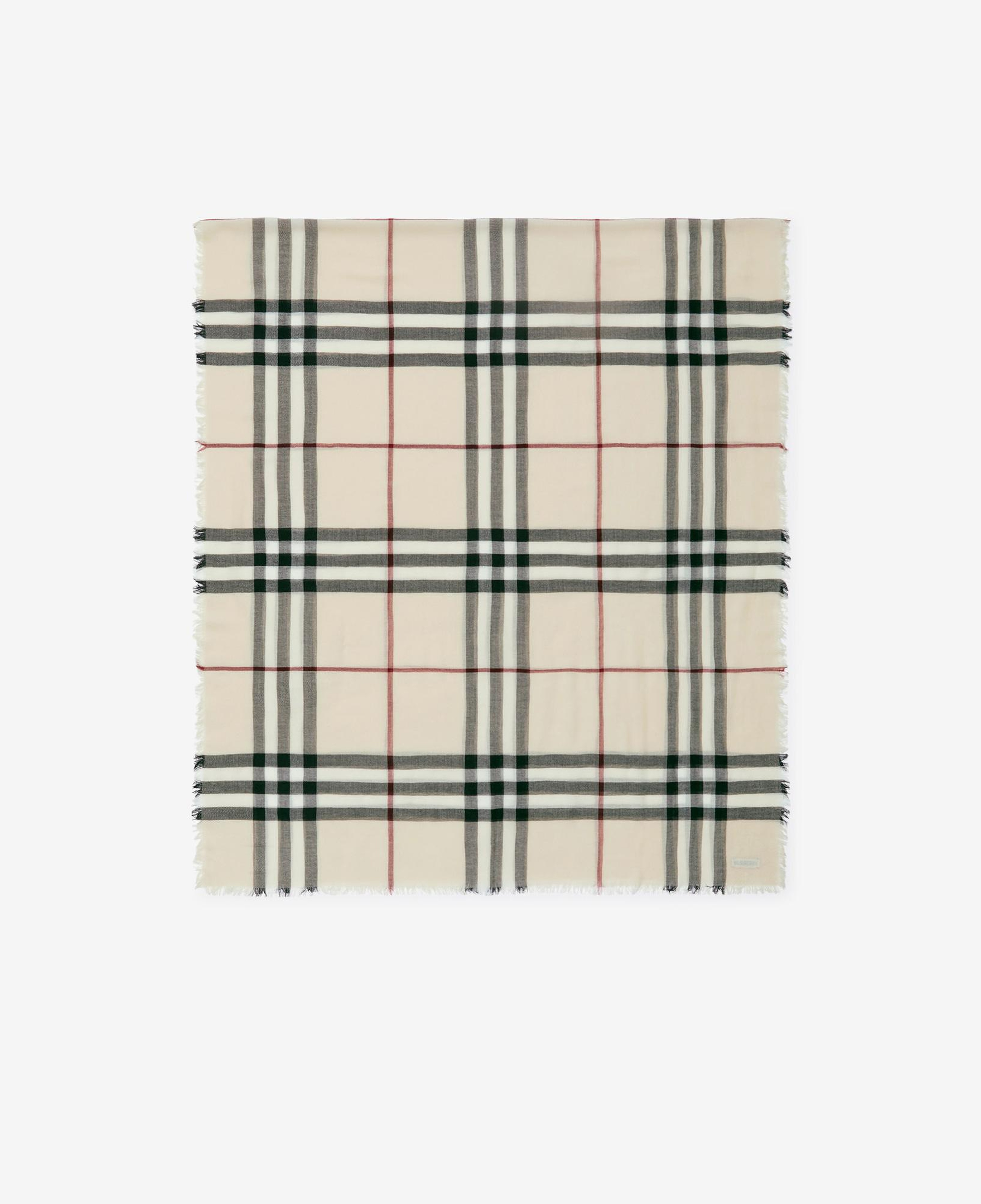Burberry Check Yün Kadın Krem Rengi Atkı