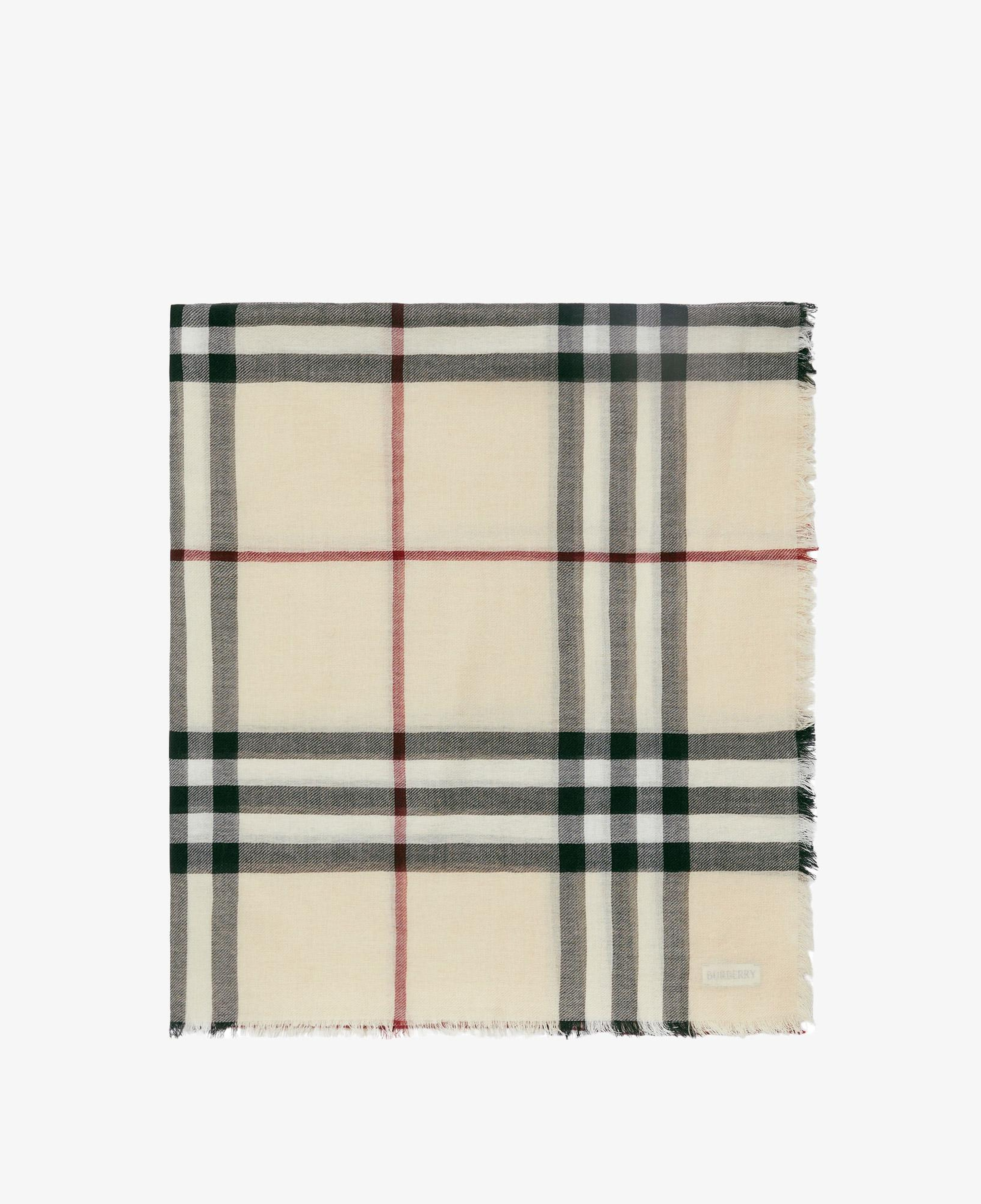 Burberry Check Yün Kadın Krem Rengi Atkı
