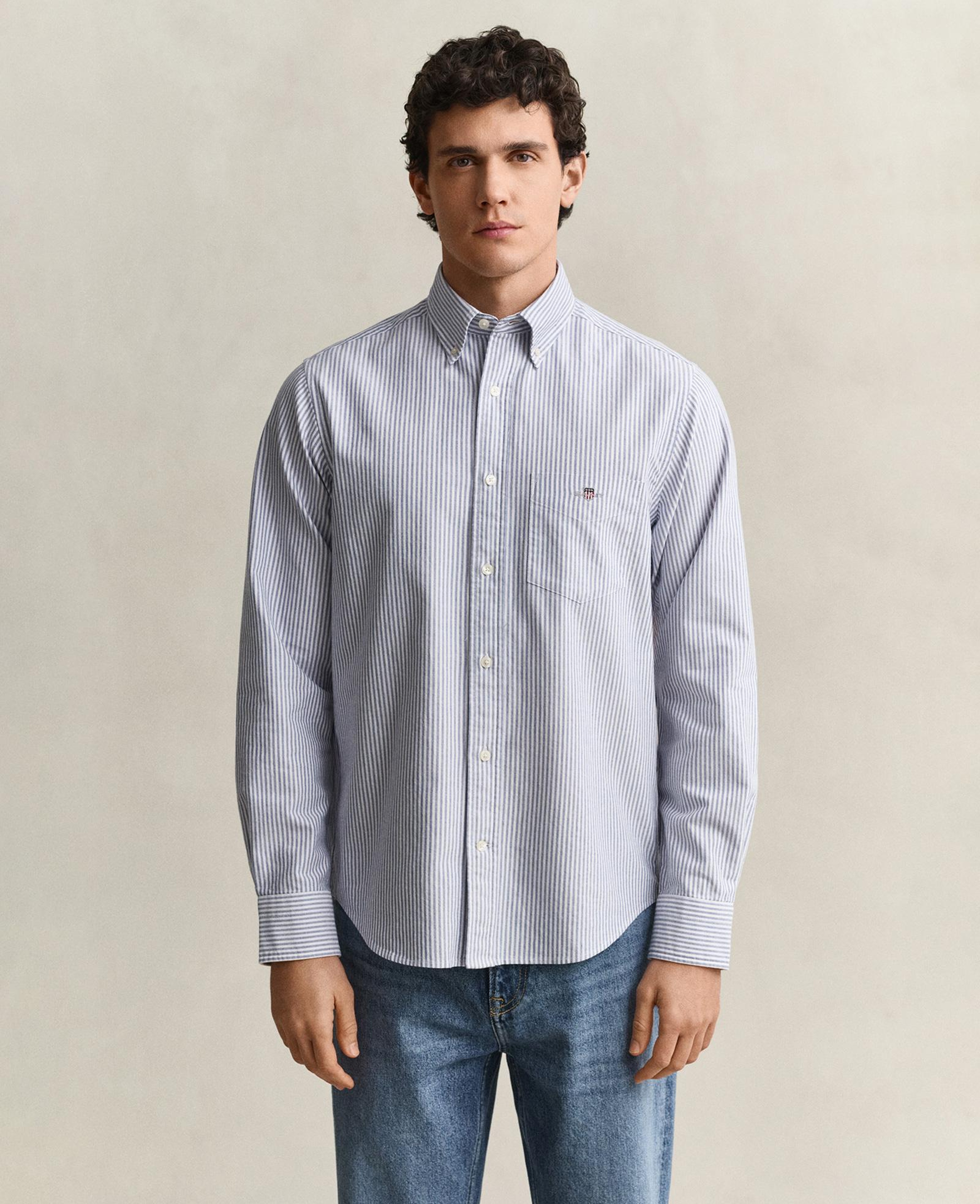GANT Erkek Mavi Regular Fit Oxford Gömlek