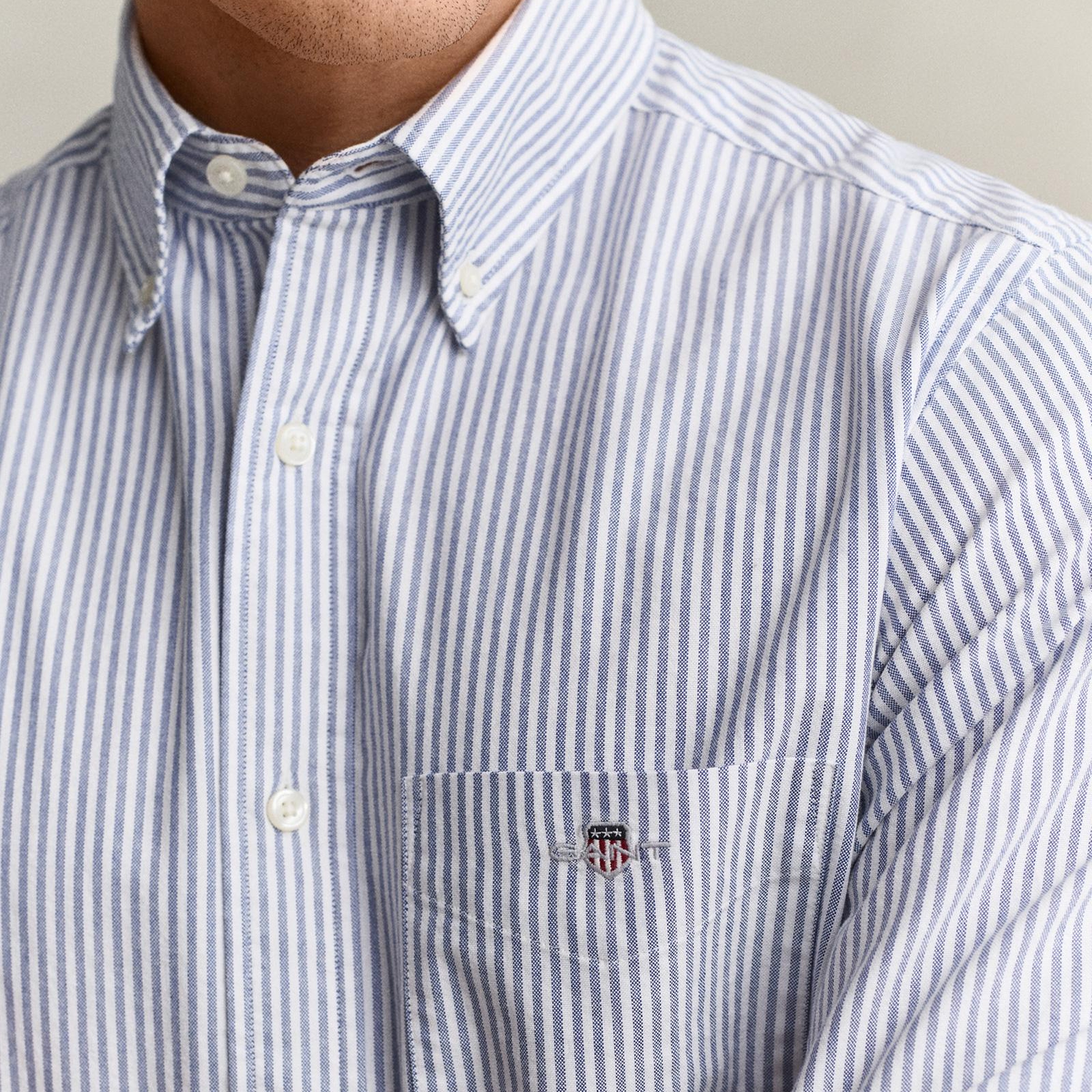 GANT Erkek Mavi Regular Fit Oxford Gömlek