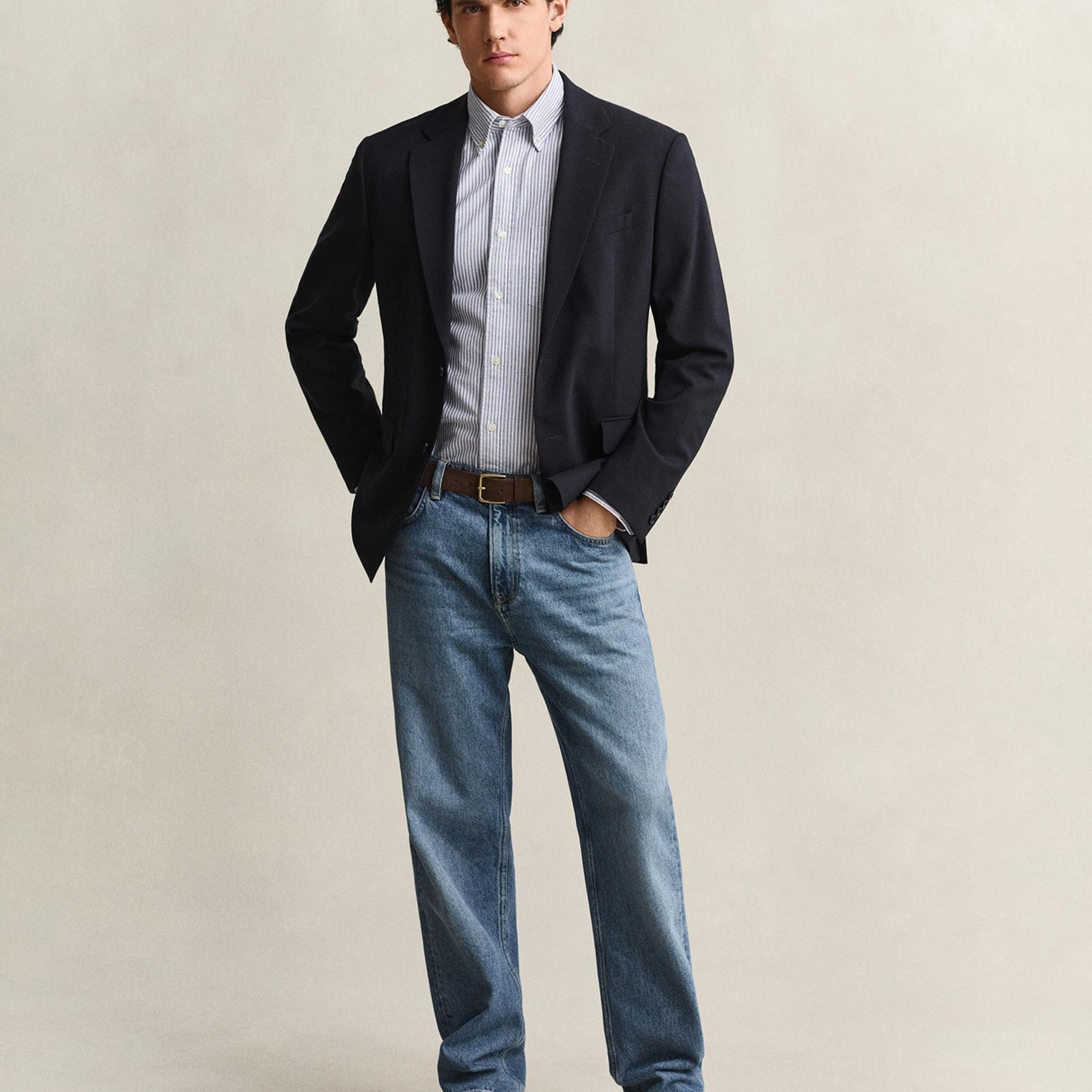GANT Erkek Mavi Regular Fit Oxford Gömlek