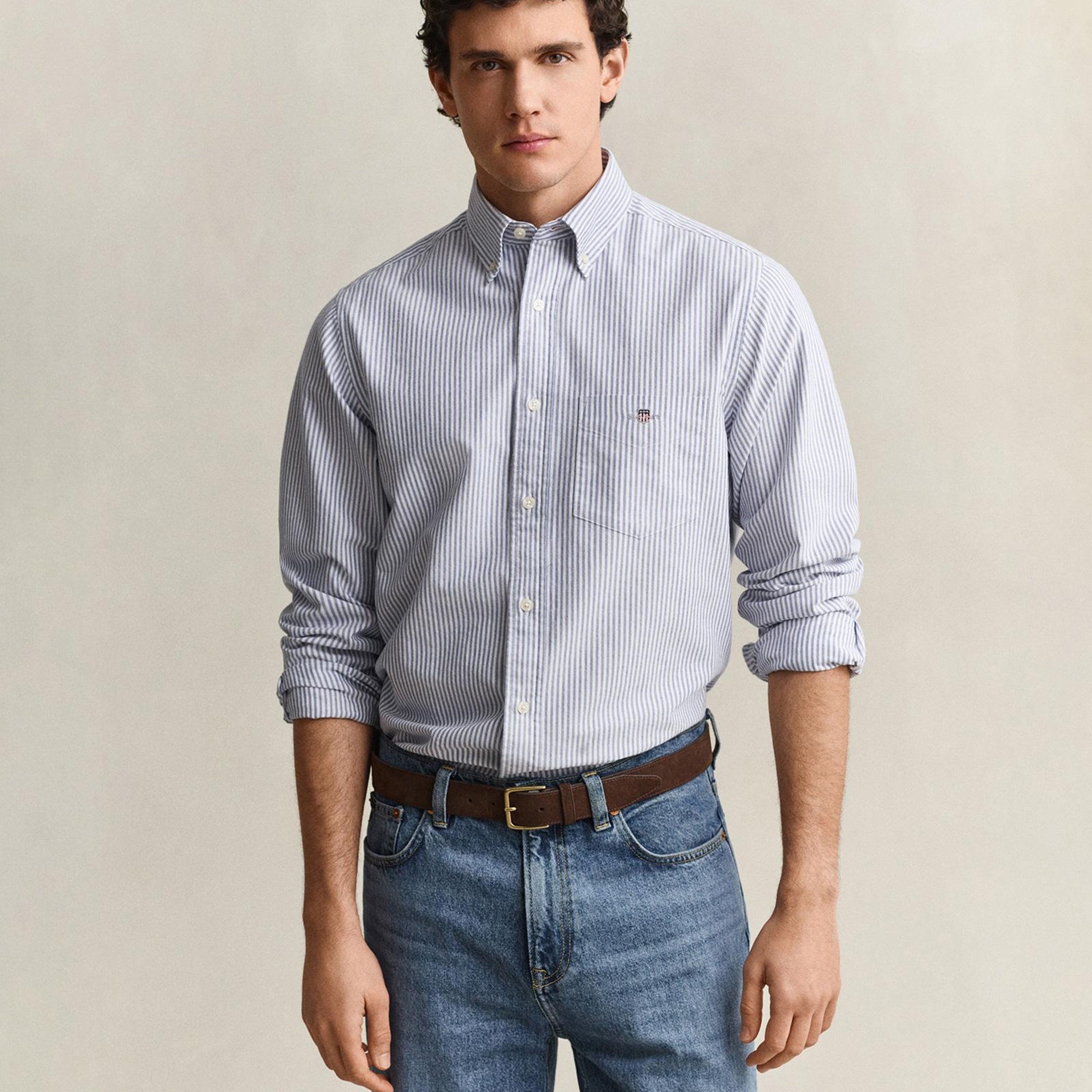 GANT Erkek Mavi Regular Fit Oxford Gömlek
