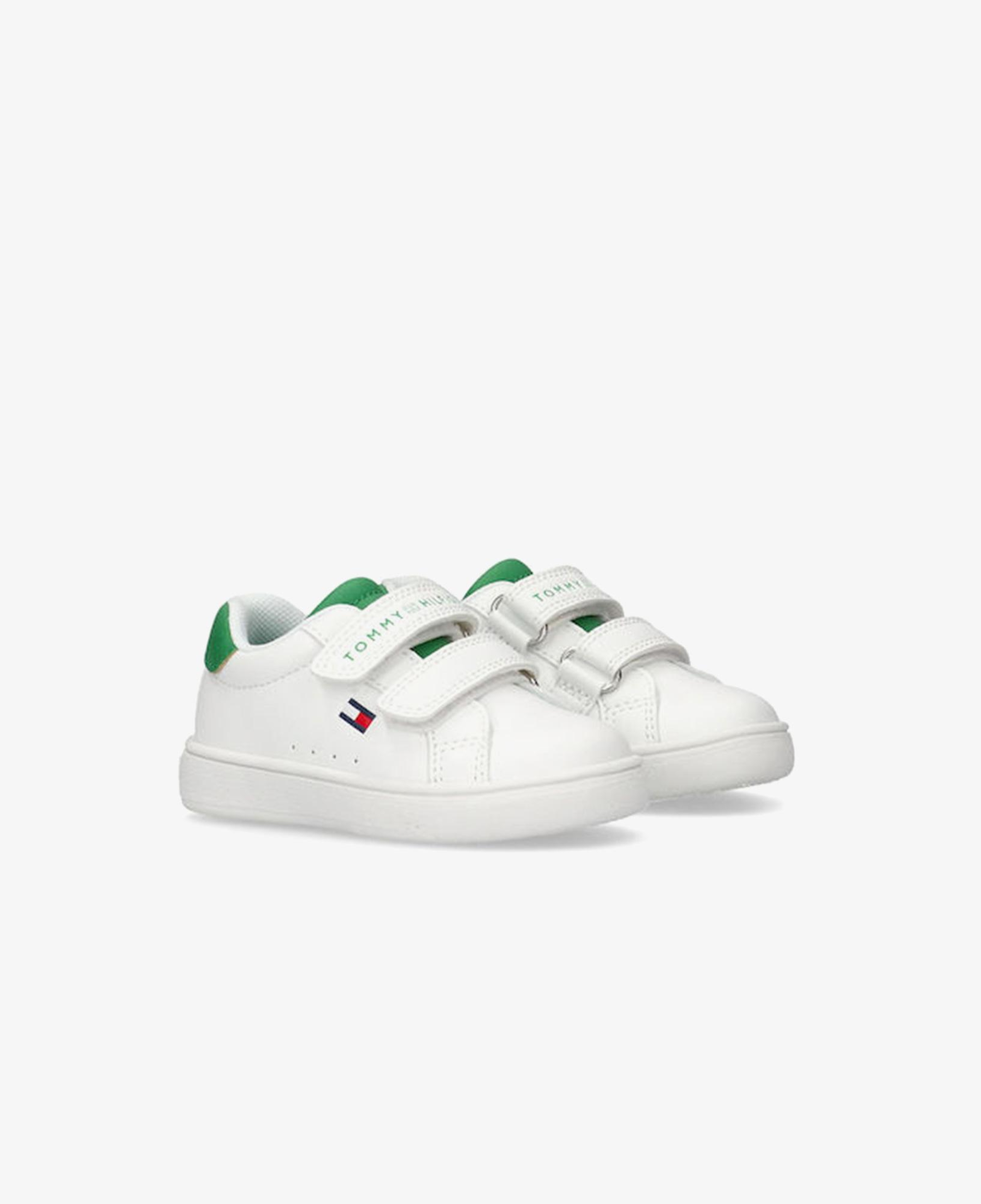 Tommy Hilfiger Flag Velcro Bebek Beyaz/Yeşil Spor Ayakkabı