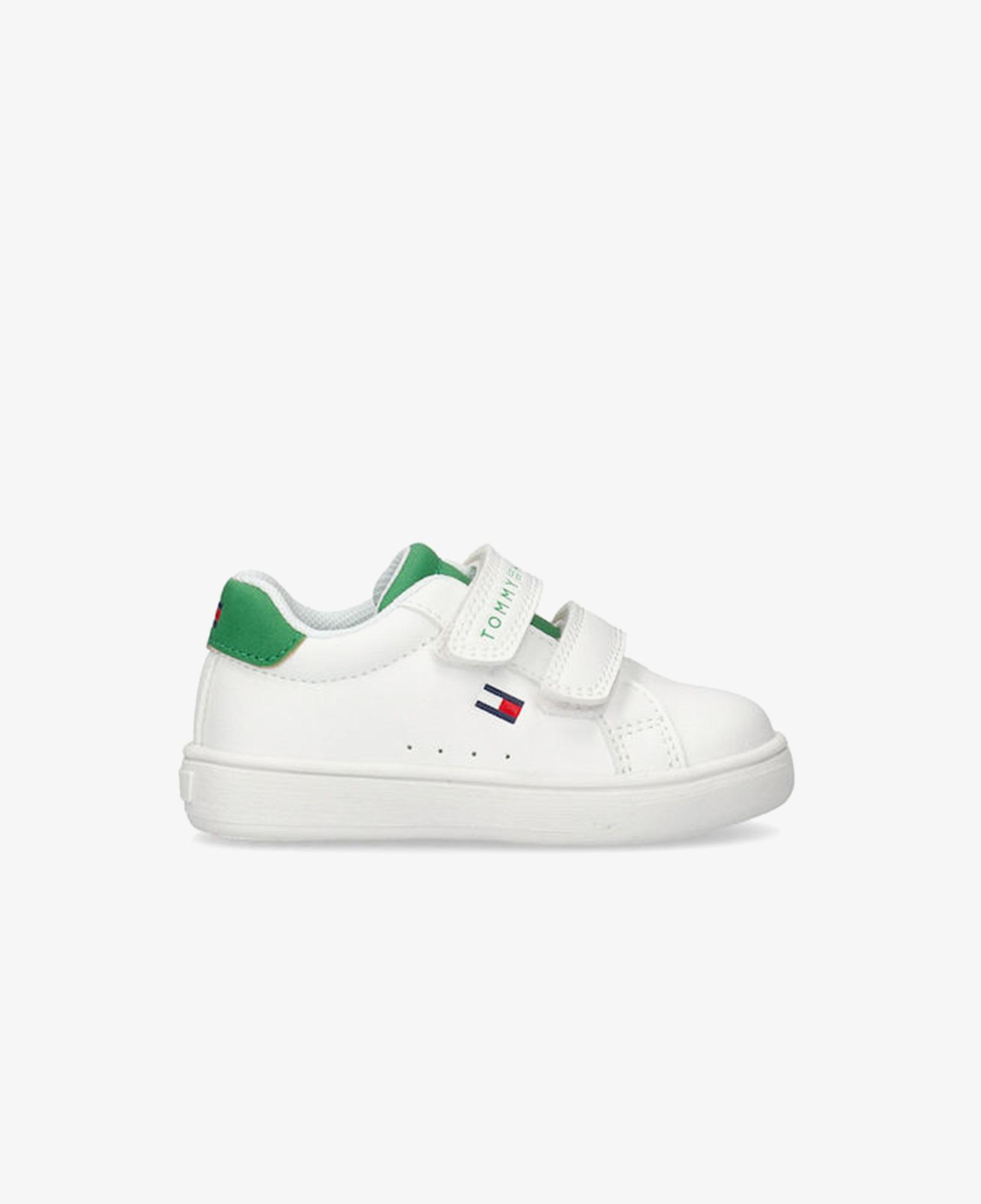Tommy Hilfiger Flag Velcro Bebek Beyaz/Yeşil Spor Ayakkabı