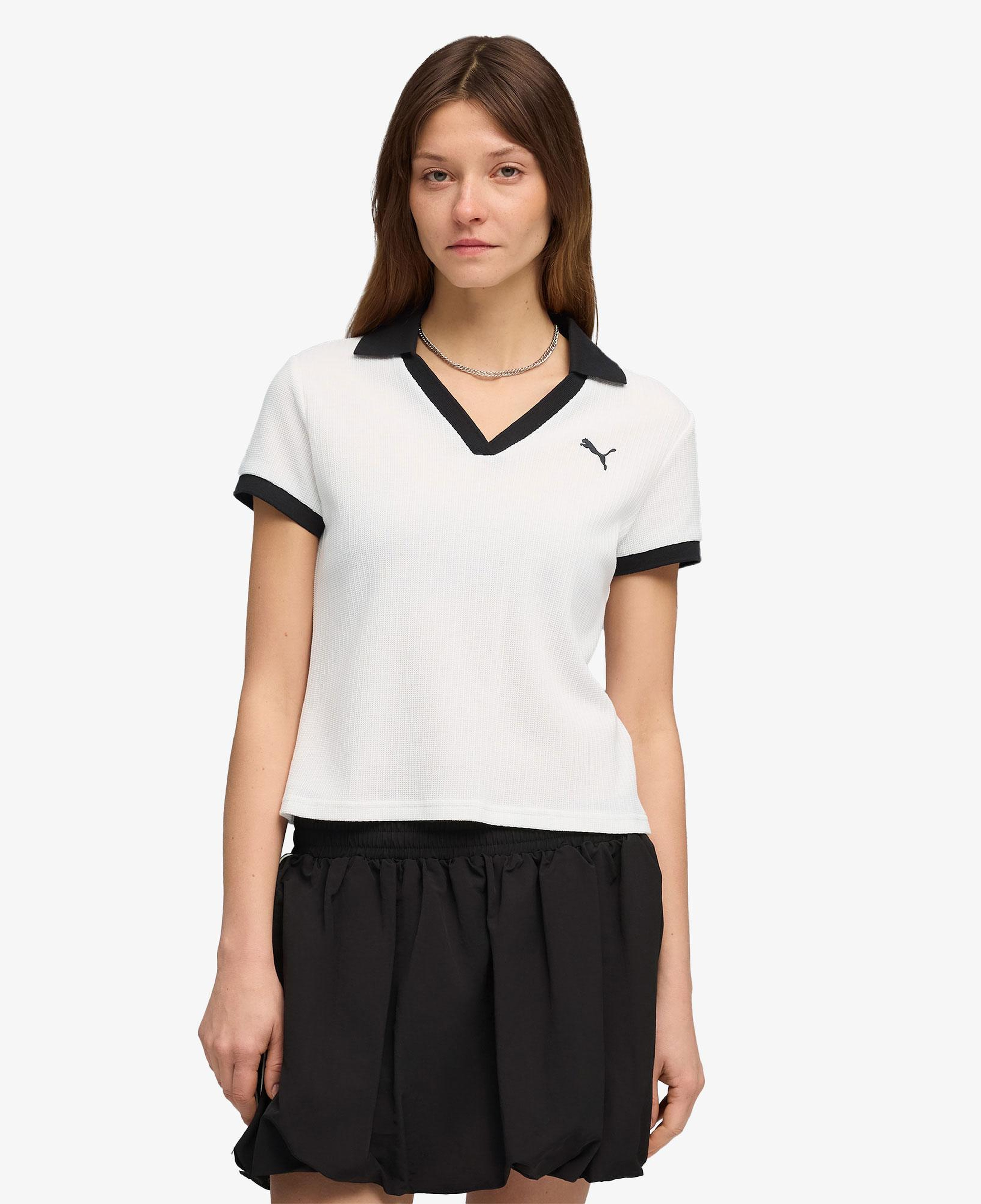 Puma Wardrobe Essentials Kadın Beyaz Polo