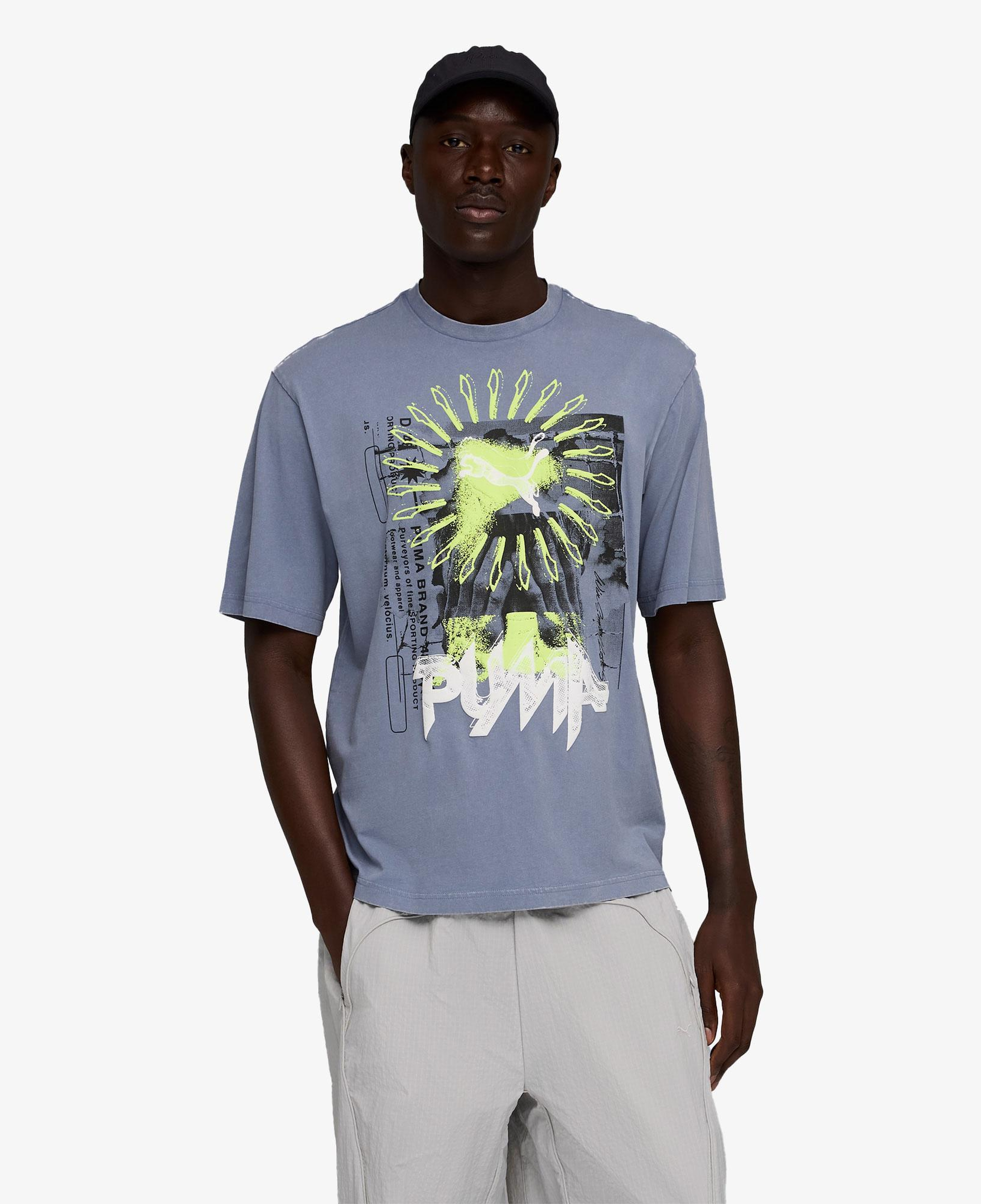 Puma Graphic Erkek Gri T-Shirt