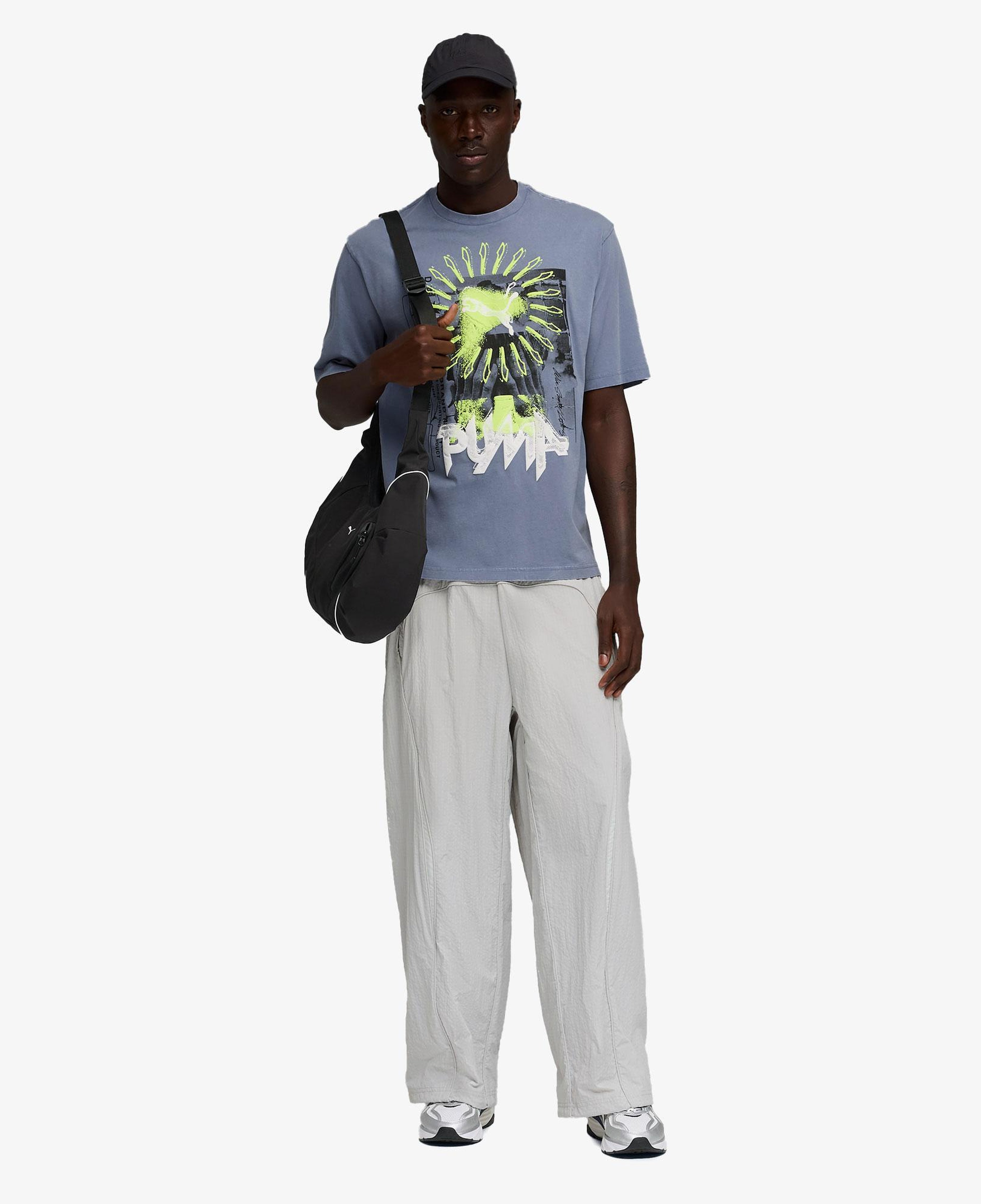 Puma Graphic Erkek Gri T-Shirt