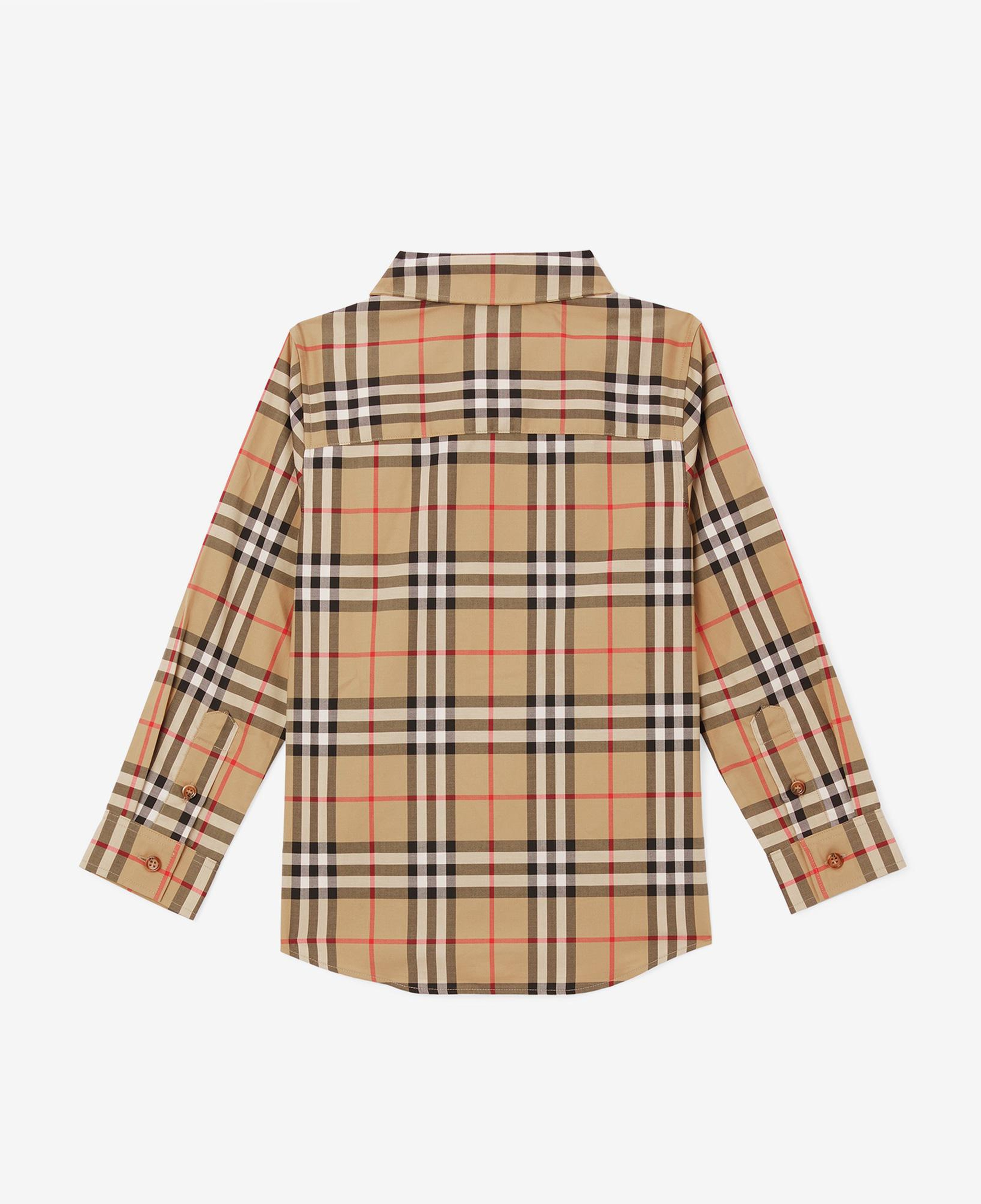 Burberry Owen Vintage Stretch Cotton Çocuk Bej Gömlek