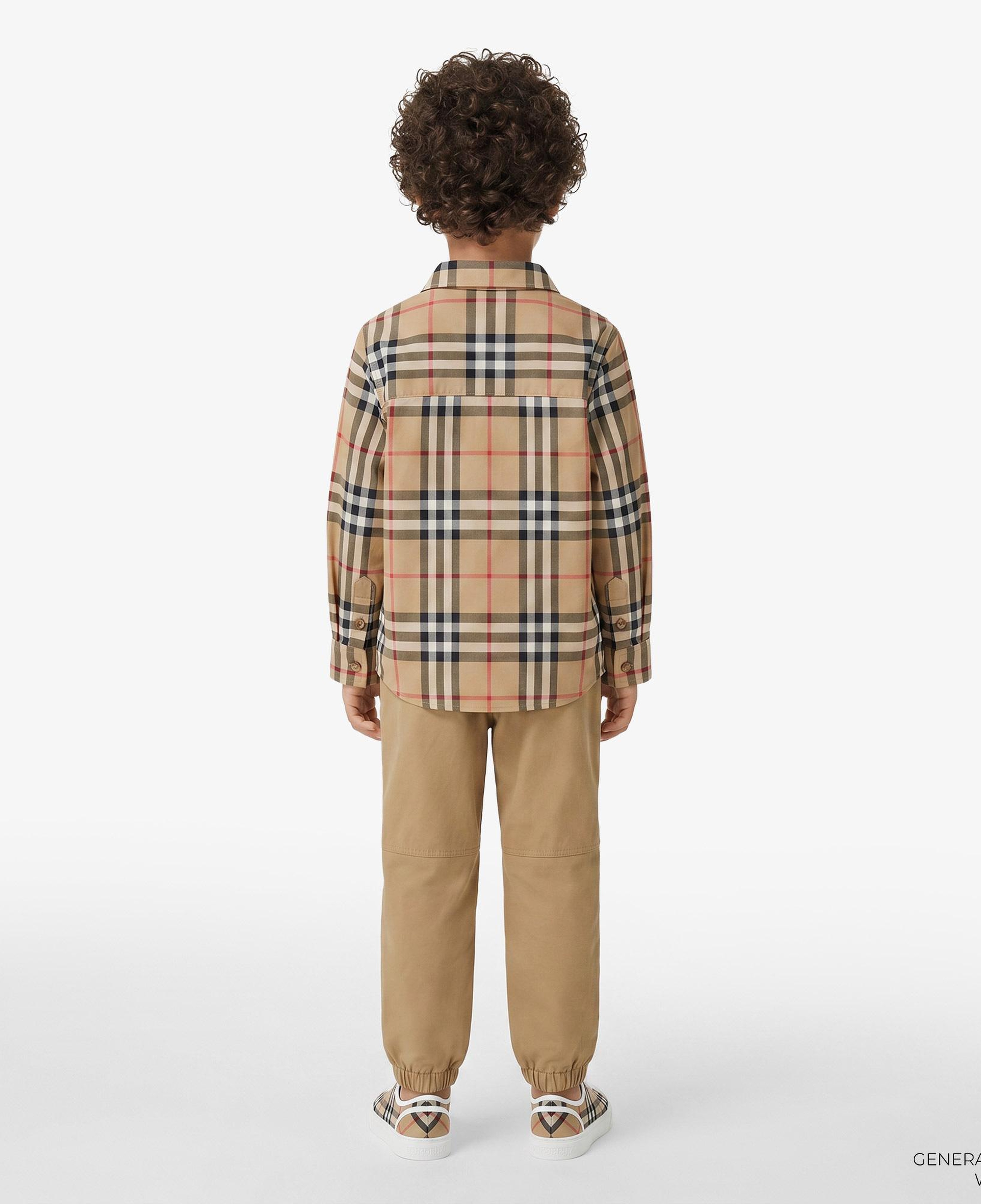 Burberry Owen Vintage Stretch Cotton Çocuk Bej Gömlek