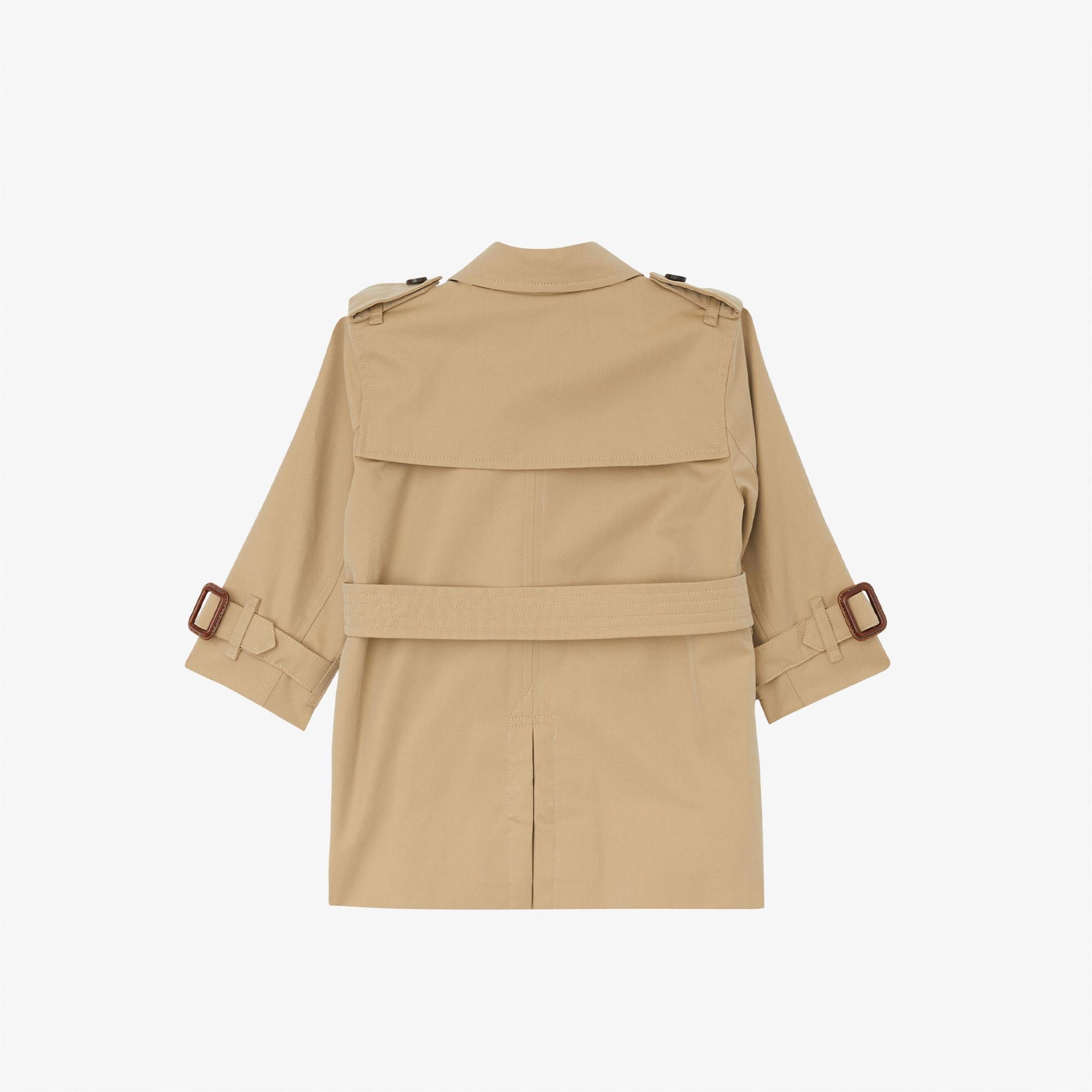 Burberry Mayfair Gabardine Çocuk Bej Trençkot