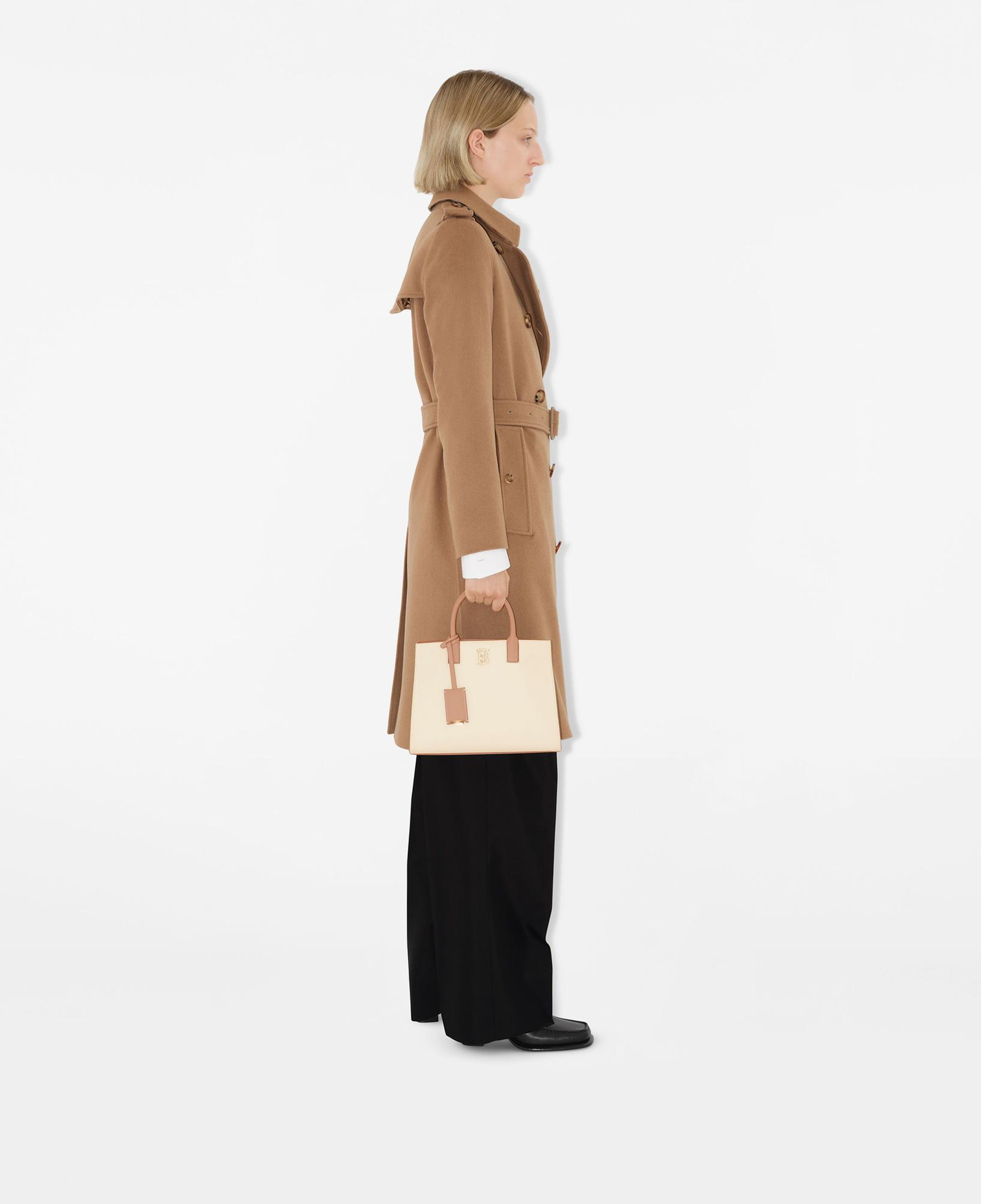 Burberry Long Kaşmir Karışımlı Kensington Trench Kadın Bej Trençkot