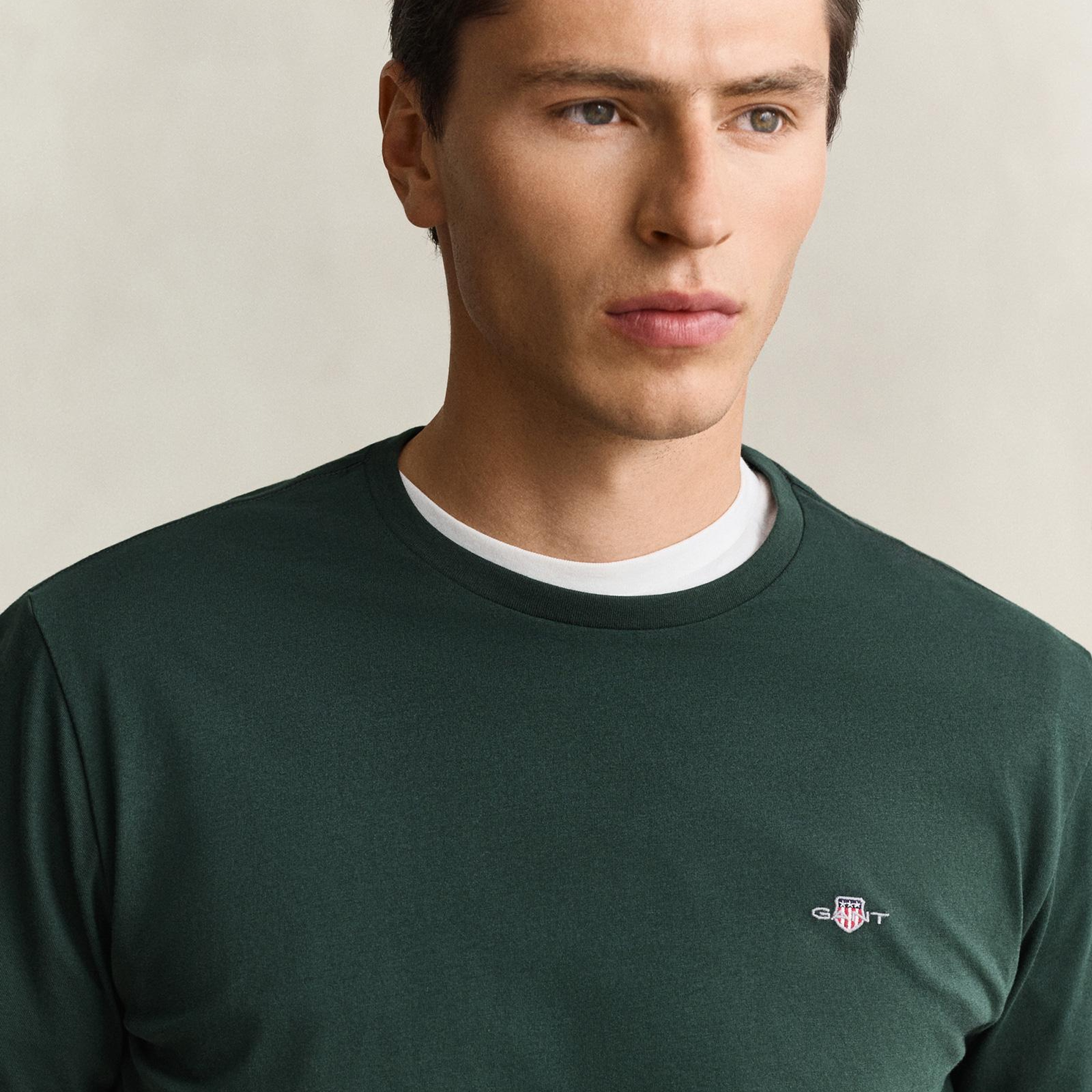 GANT Erkek Yeşil Regular Fit T-Shirt