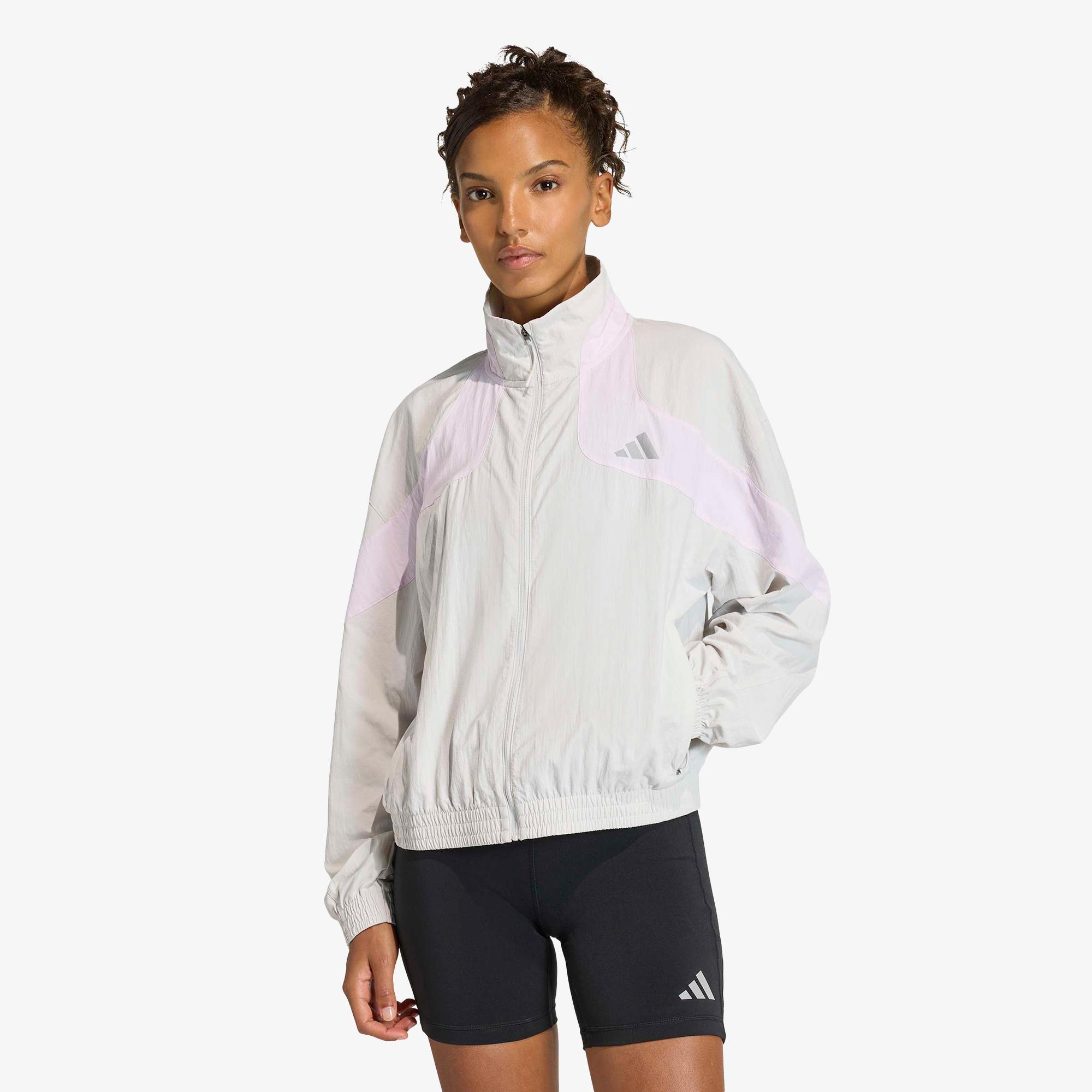 adidas Adi365 Cheering Kadın Gri Koşu Ceketi