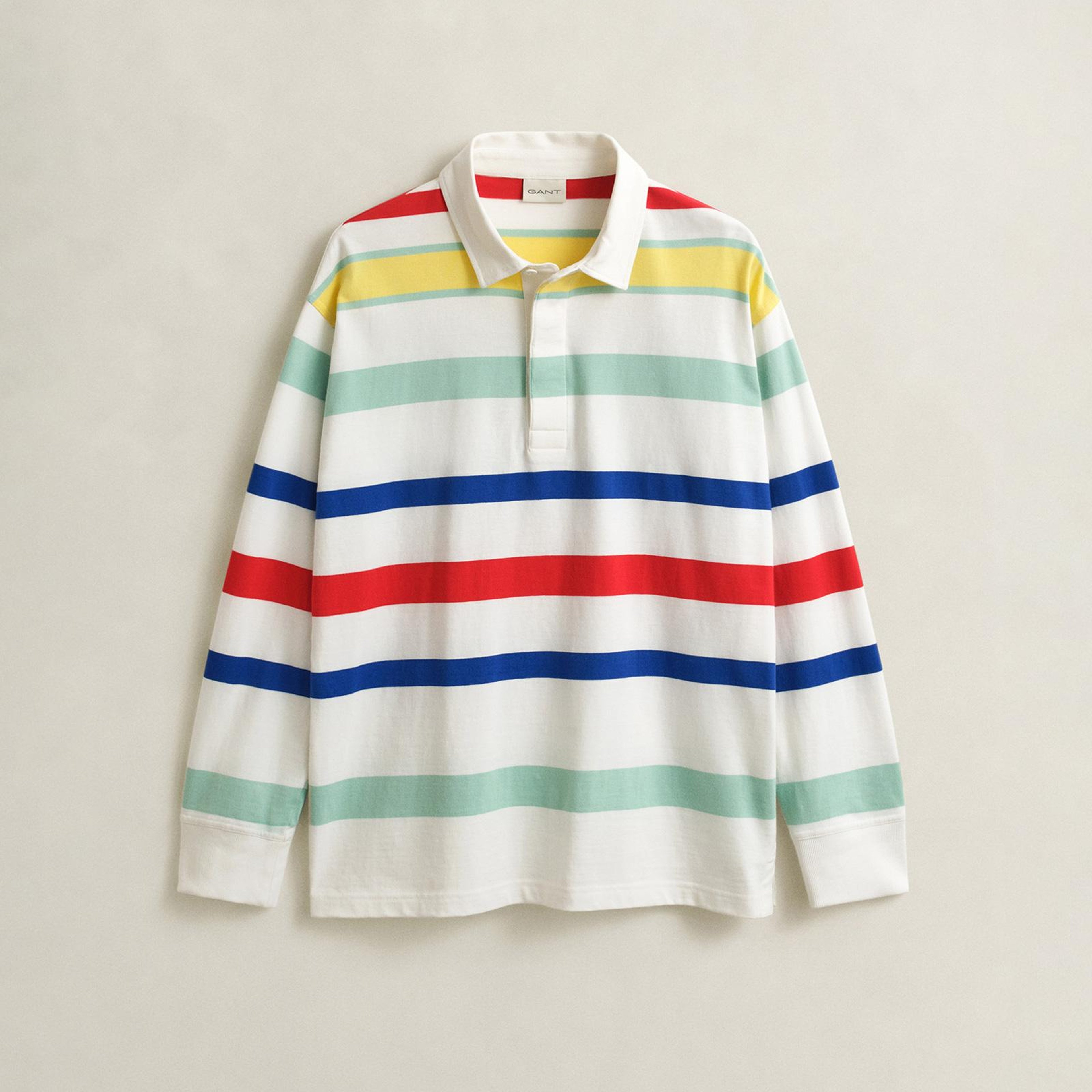 GANT Erkek Beyaz Logolu Rugby T-Shirt