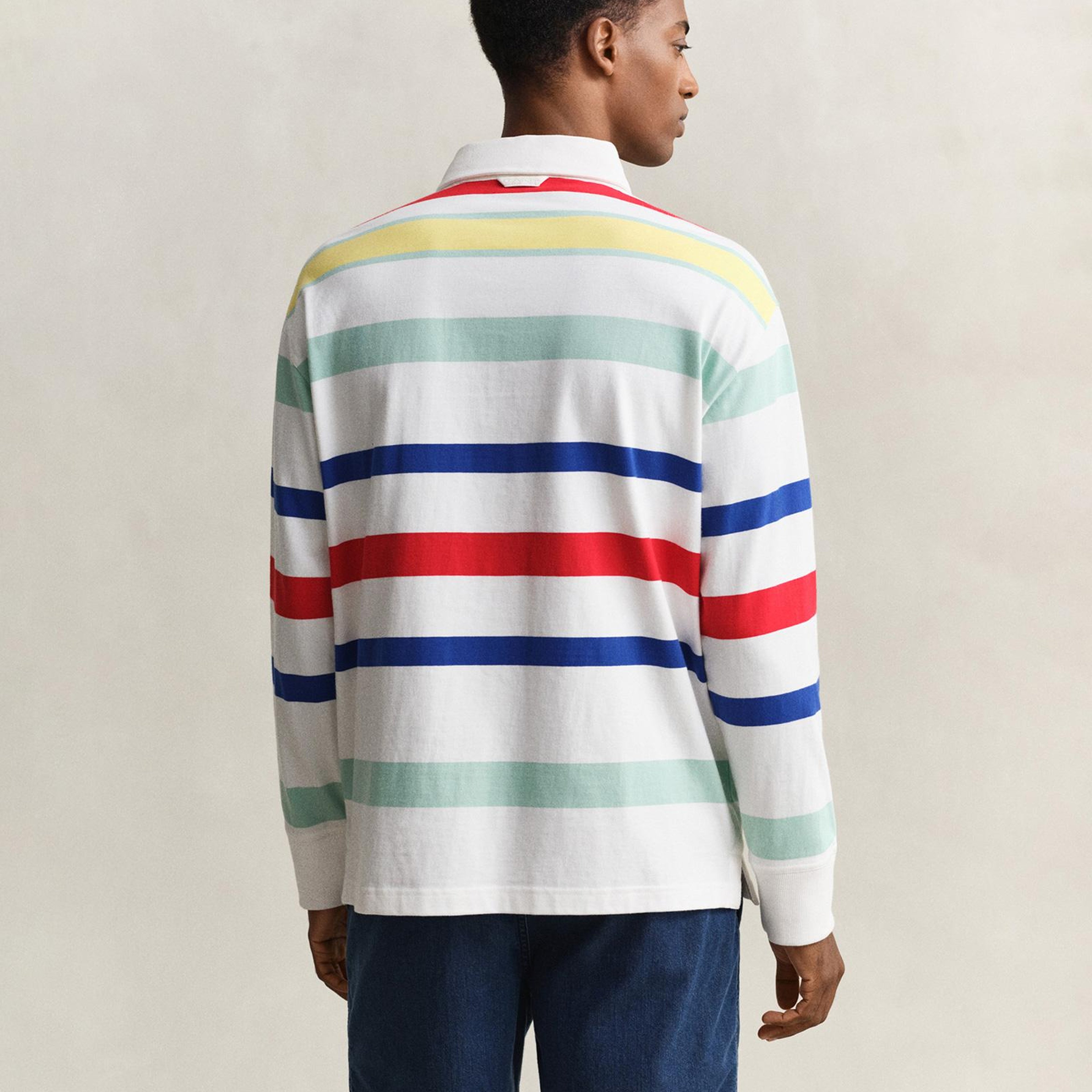 GANT Erkek Beyaz Logolu Rugby T-Shirt