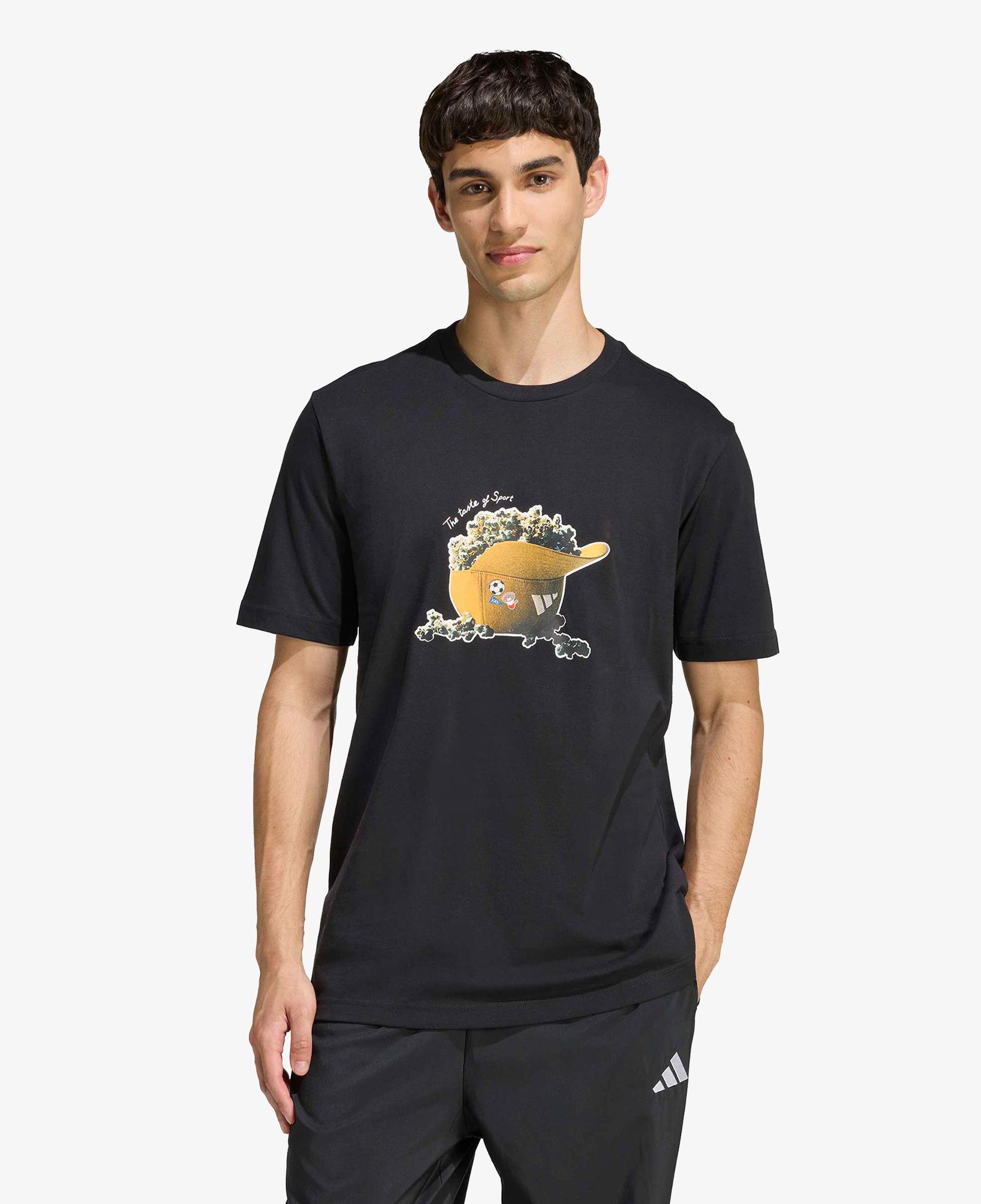 adidas Popcorn Erkek Siyah T-Shirt