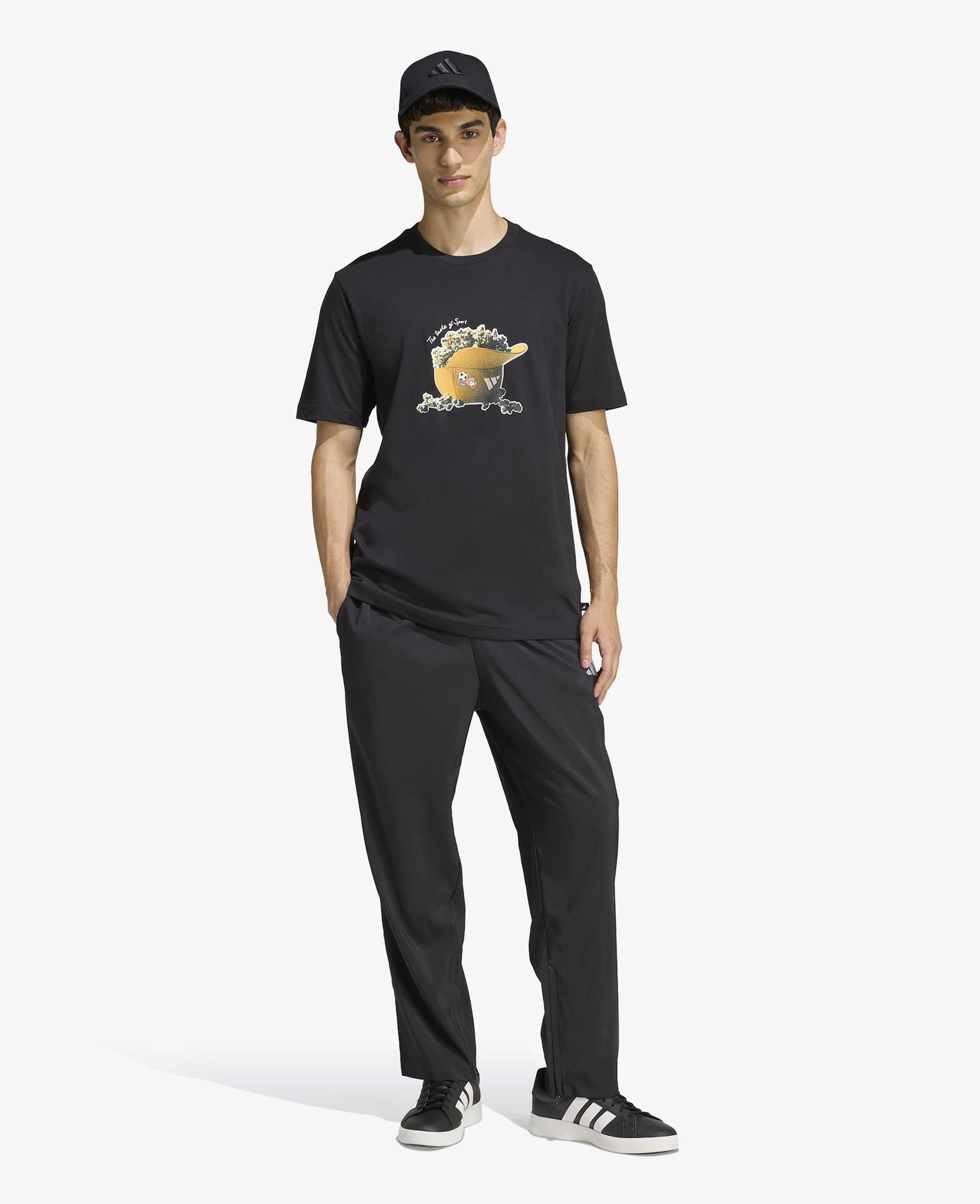 adidas Popcorn Erkek Siyah T-Shirt