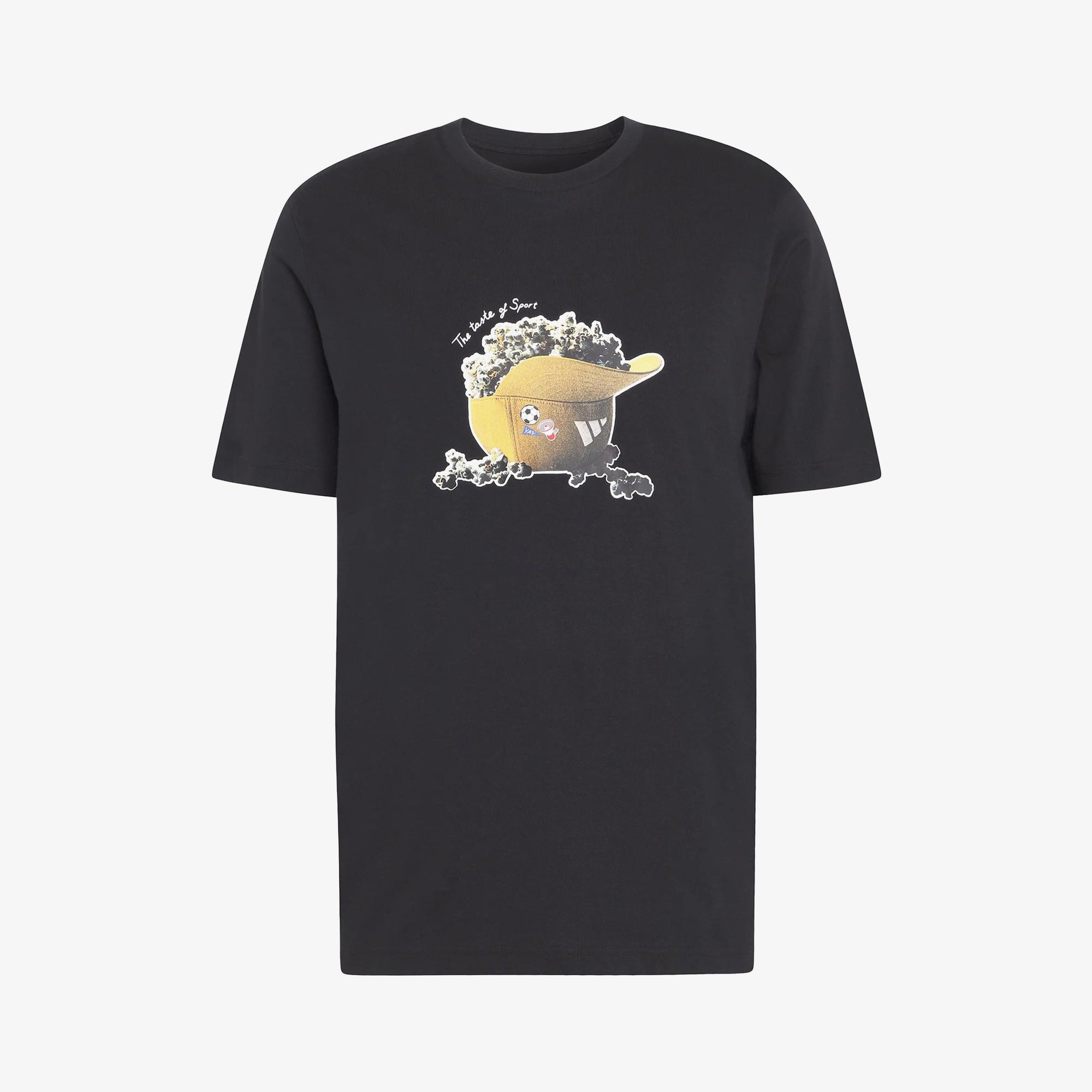 adidas Popcorn Erkek Siyah T-Shirt