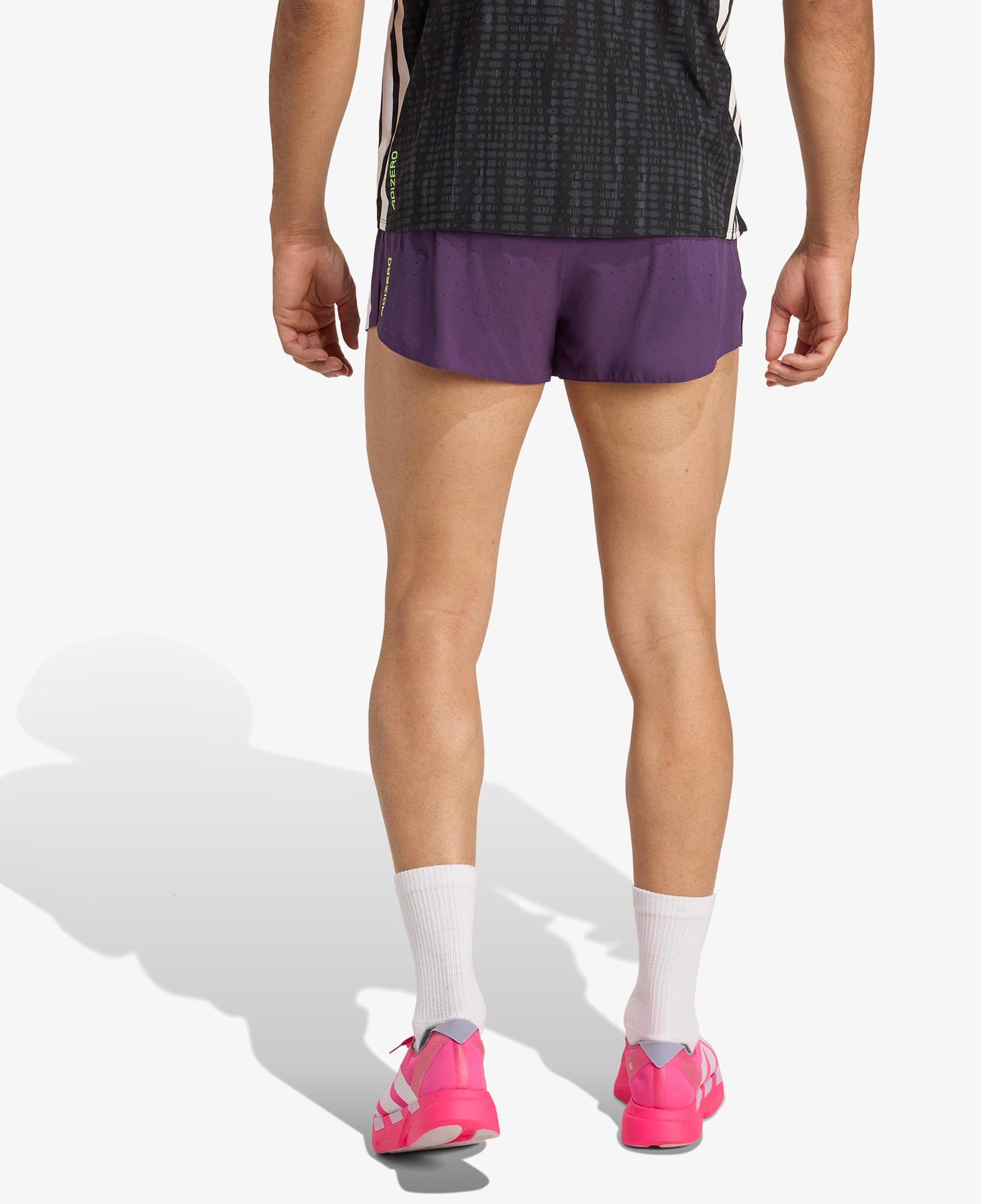 adidas Adizero Running Split Erkek Mor Koşu Şortu