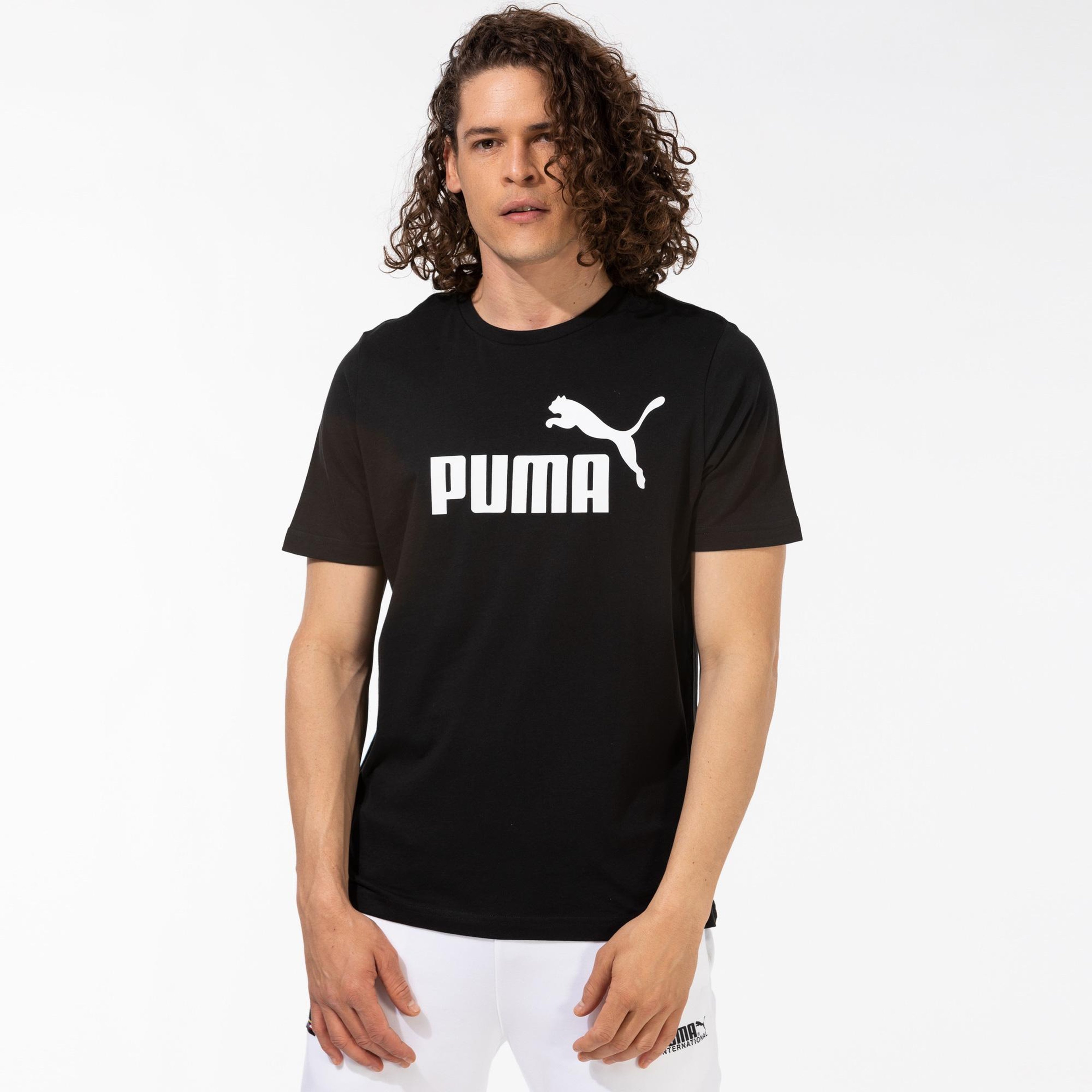 Puma Ess Logo Erkek Siyah T-Shirt
