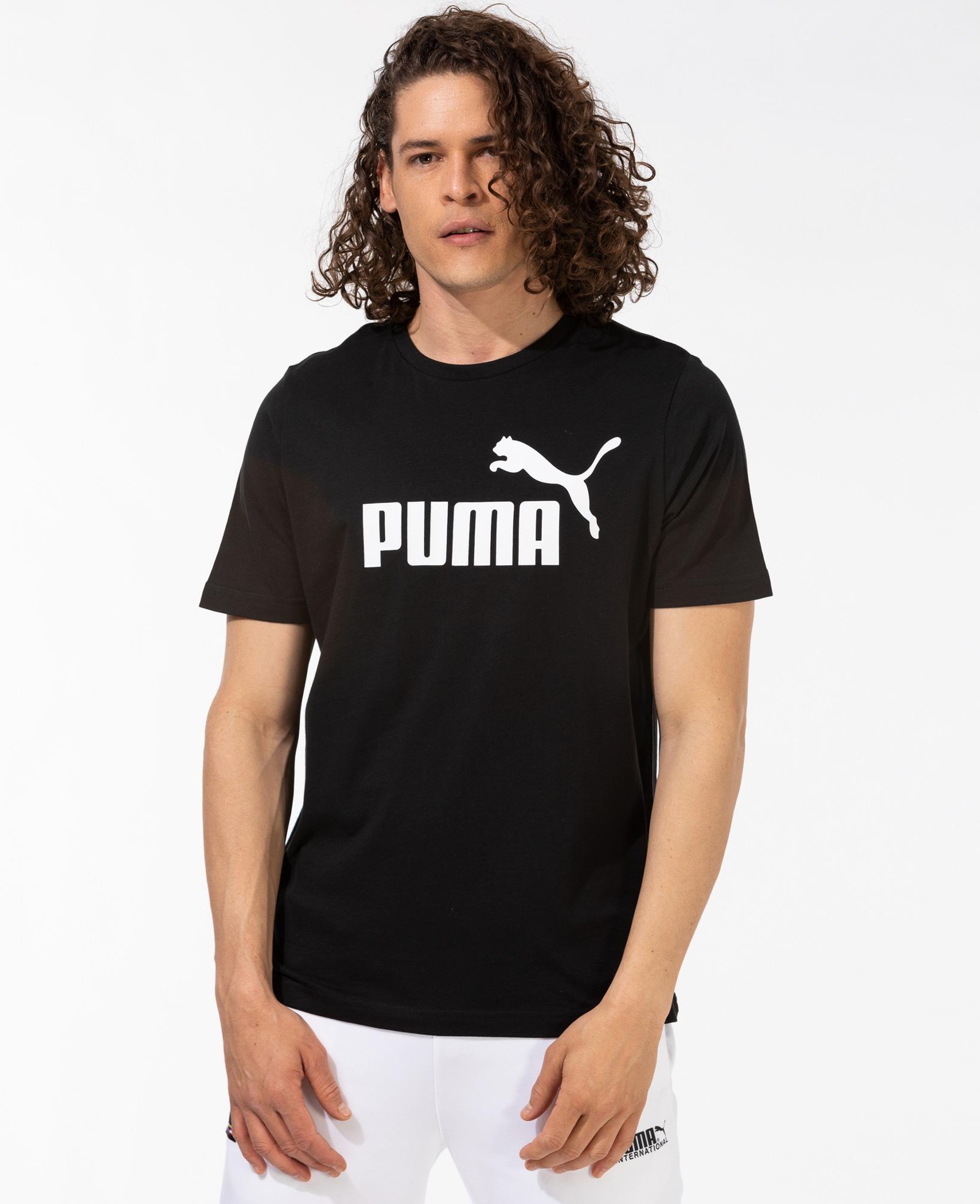 Puma Ess Logo Erkek Siyah T-Shirt