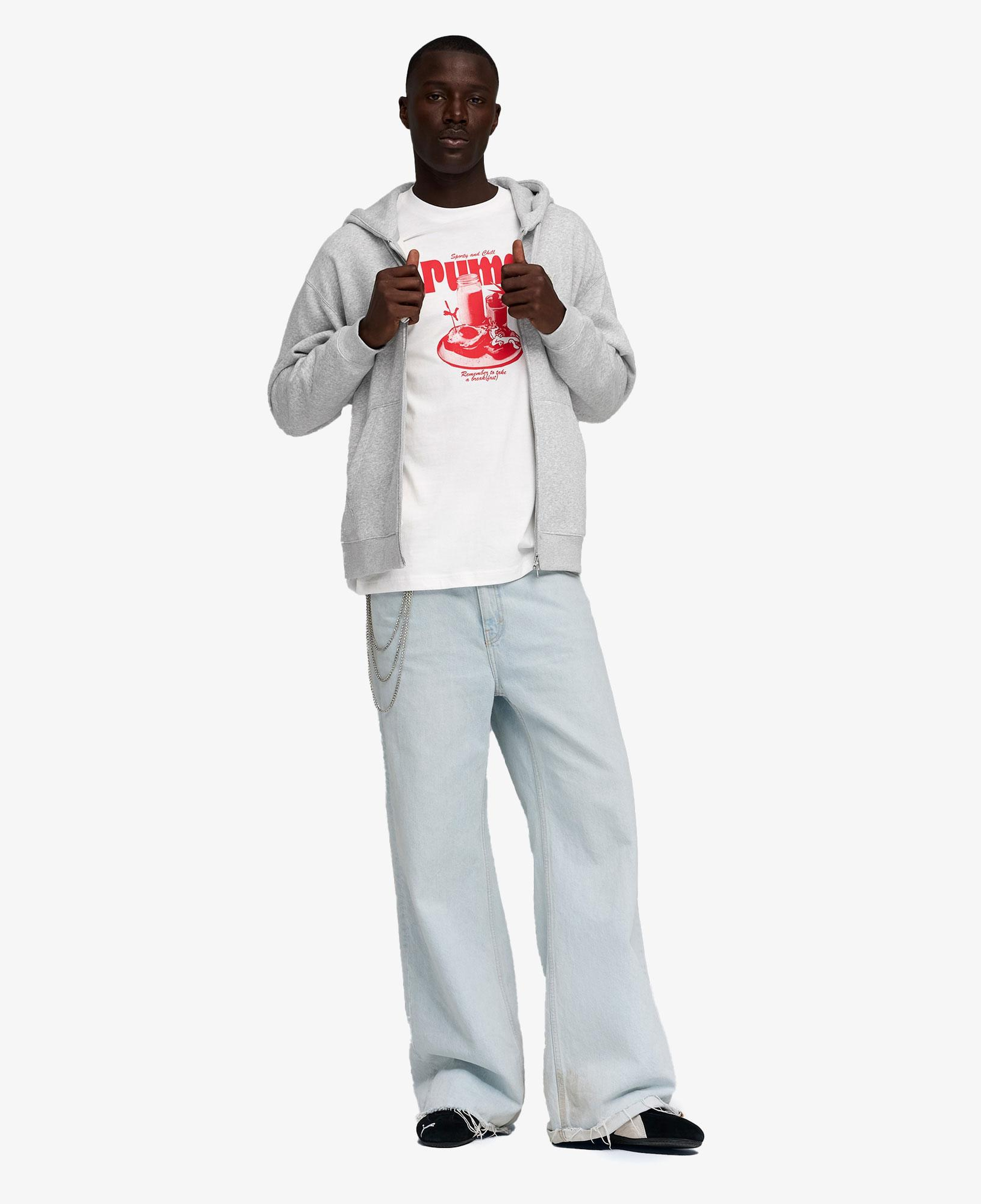 Puma Graphic  Erkek Beyaz T-Shirt