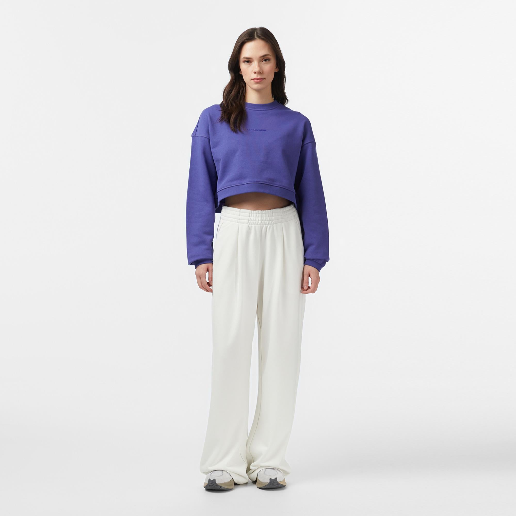 Les Benjamins Essentials 301 Kadın Mor Sweatshirt