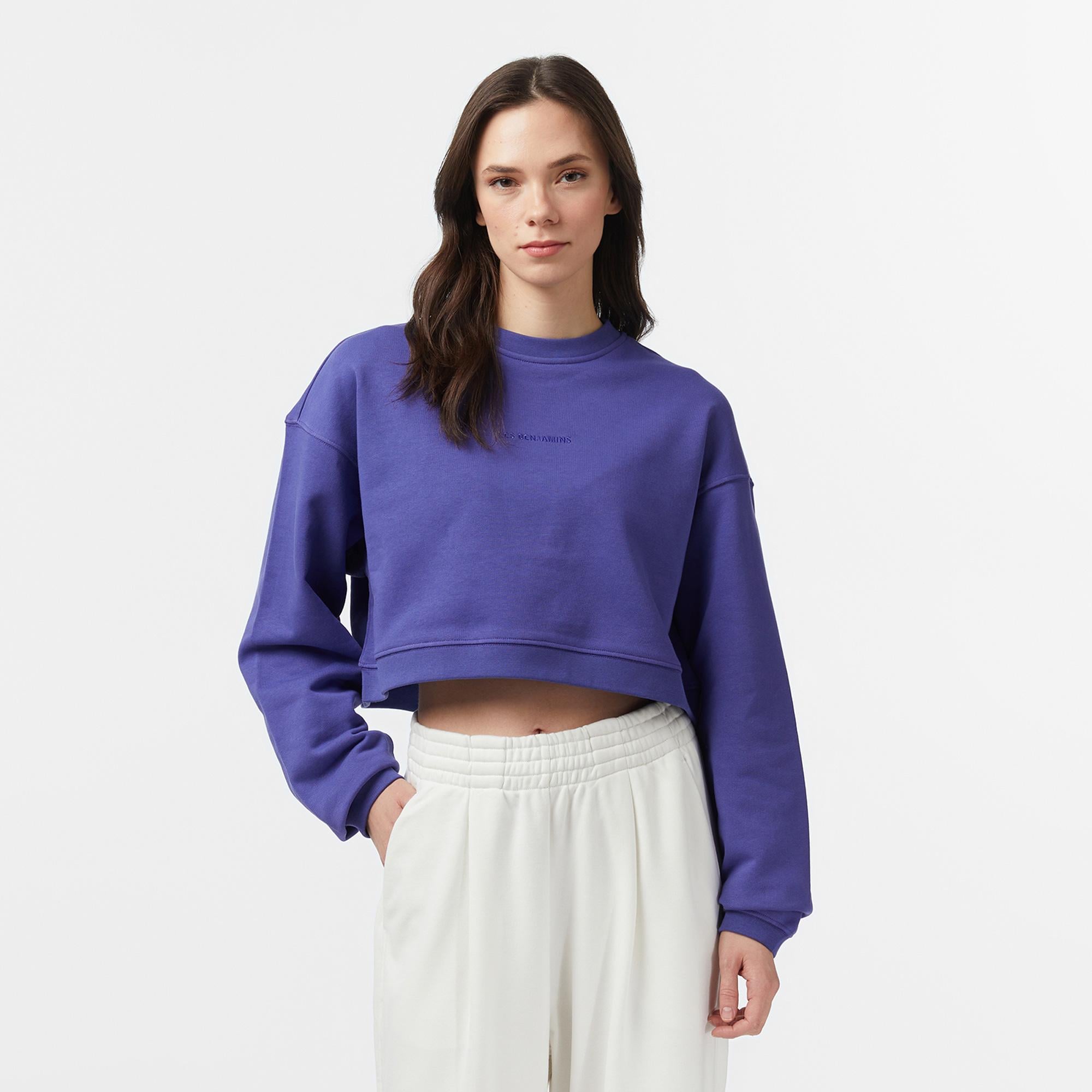 Les Benjamins Essentials 301 Kadın Mor Sweatshirt