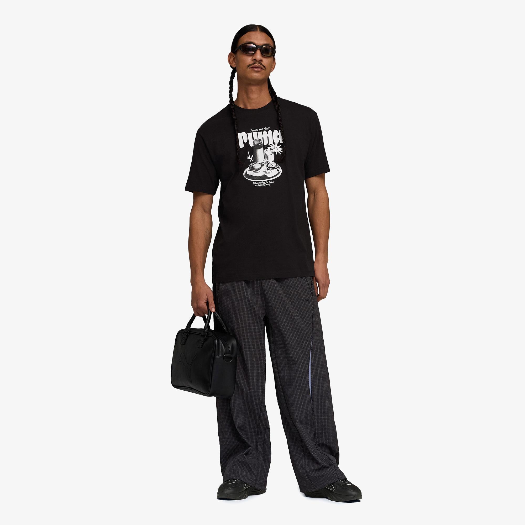 Puma Graphic Erkek Siyah T-Shirt