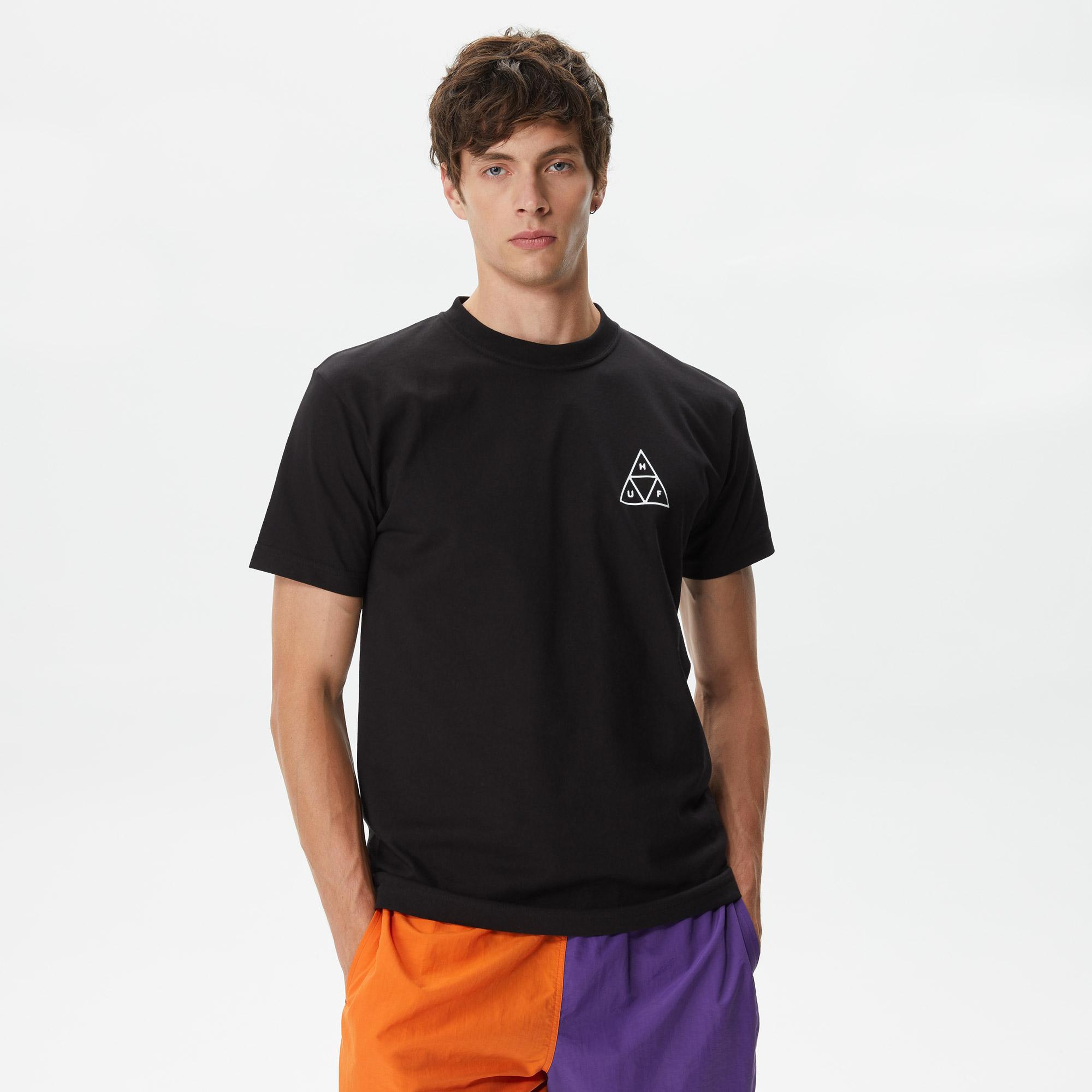 HUF Set Triple Triangle Erkek Siyah Tişört