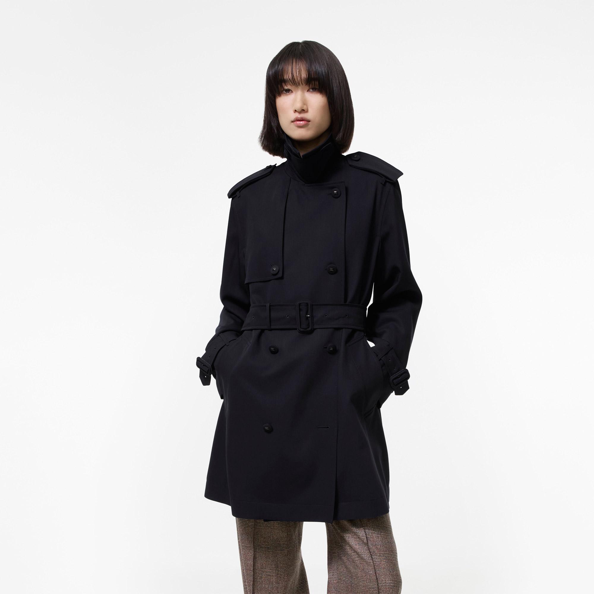 Burberry Latchmere Kadın Lacivert Kaban