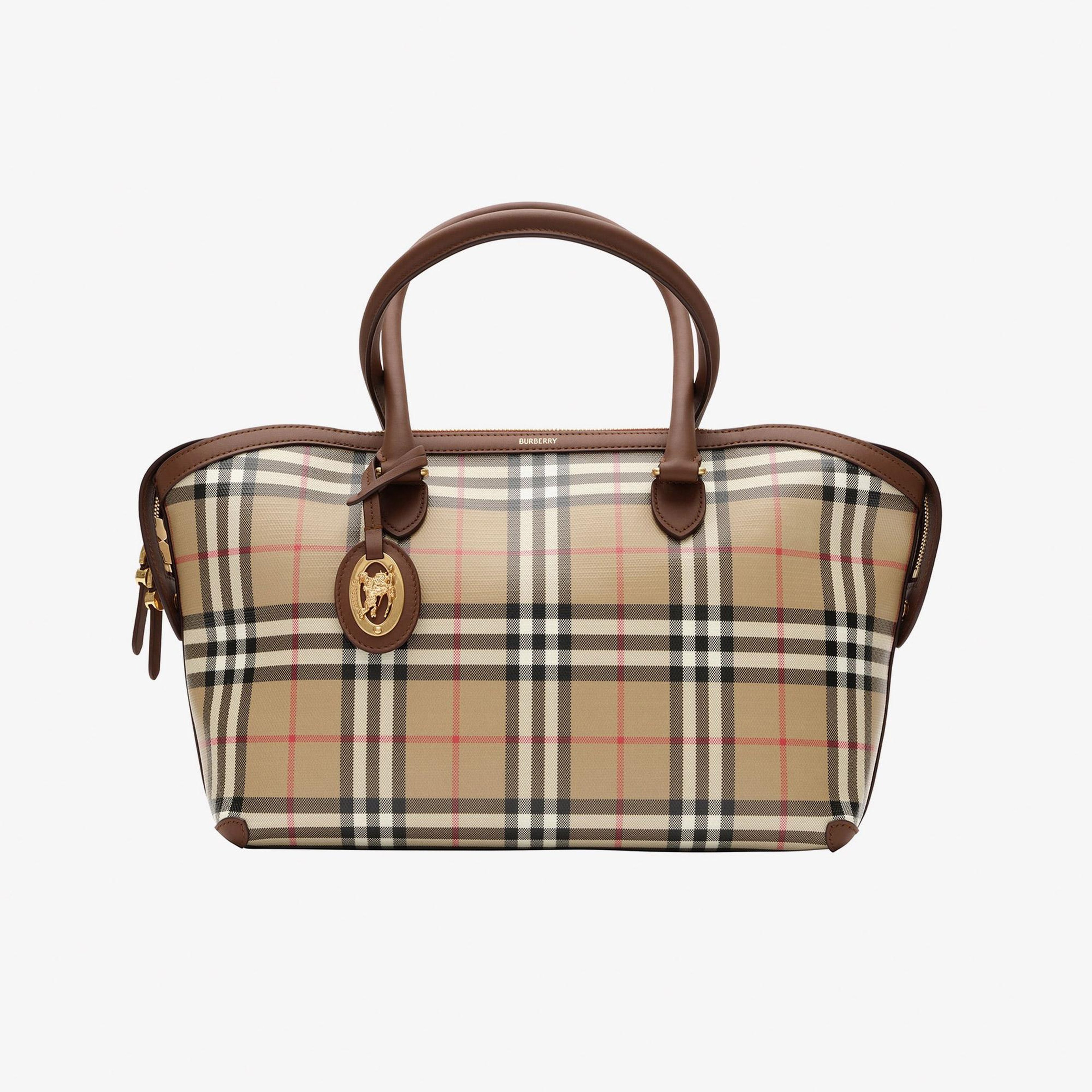 Burberry Zipped Tote Kadın Bej Omuz Çantası