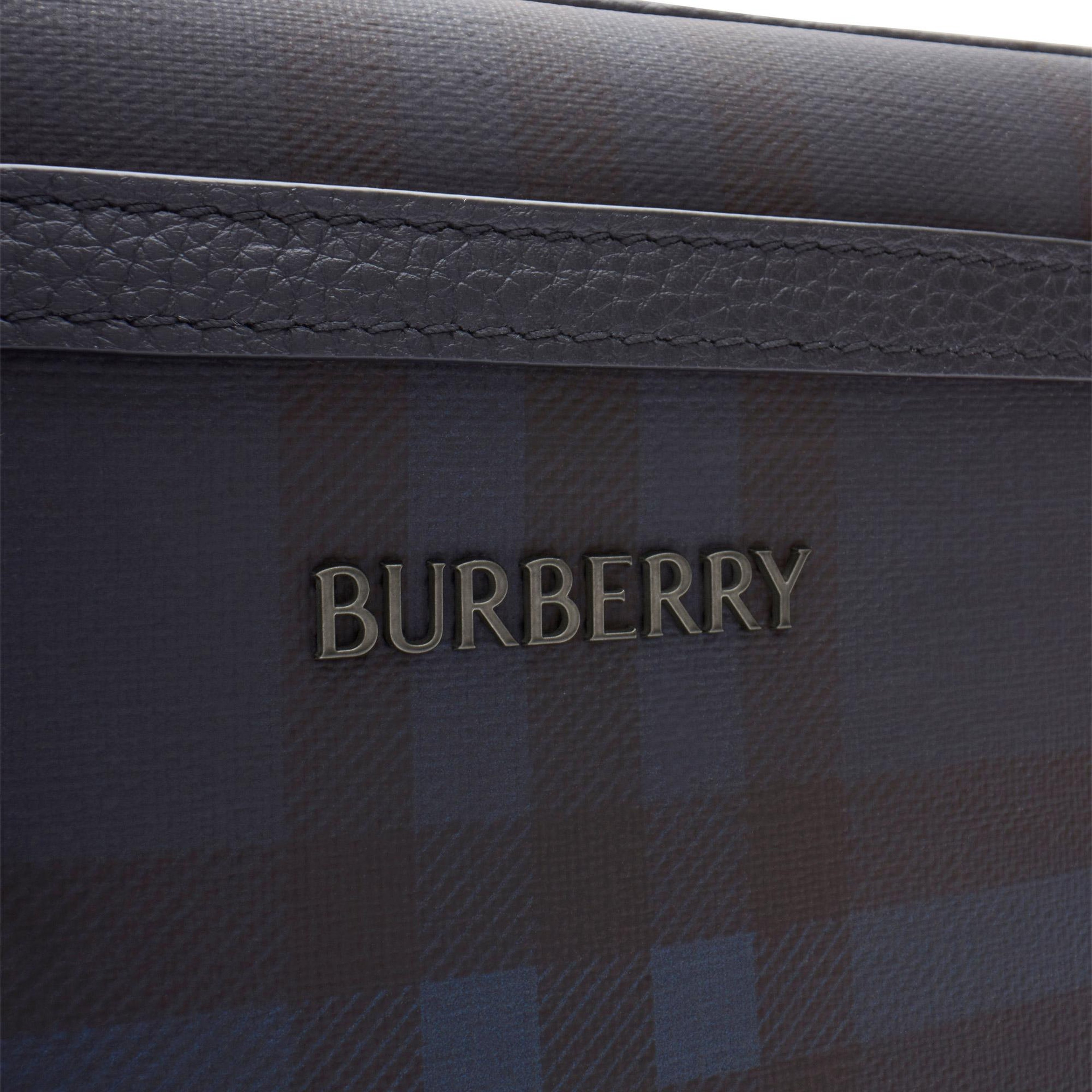 Burberry Flat Crossbody Bin Erkek Lacivert Omuz Çantası