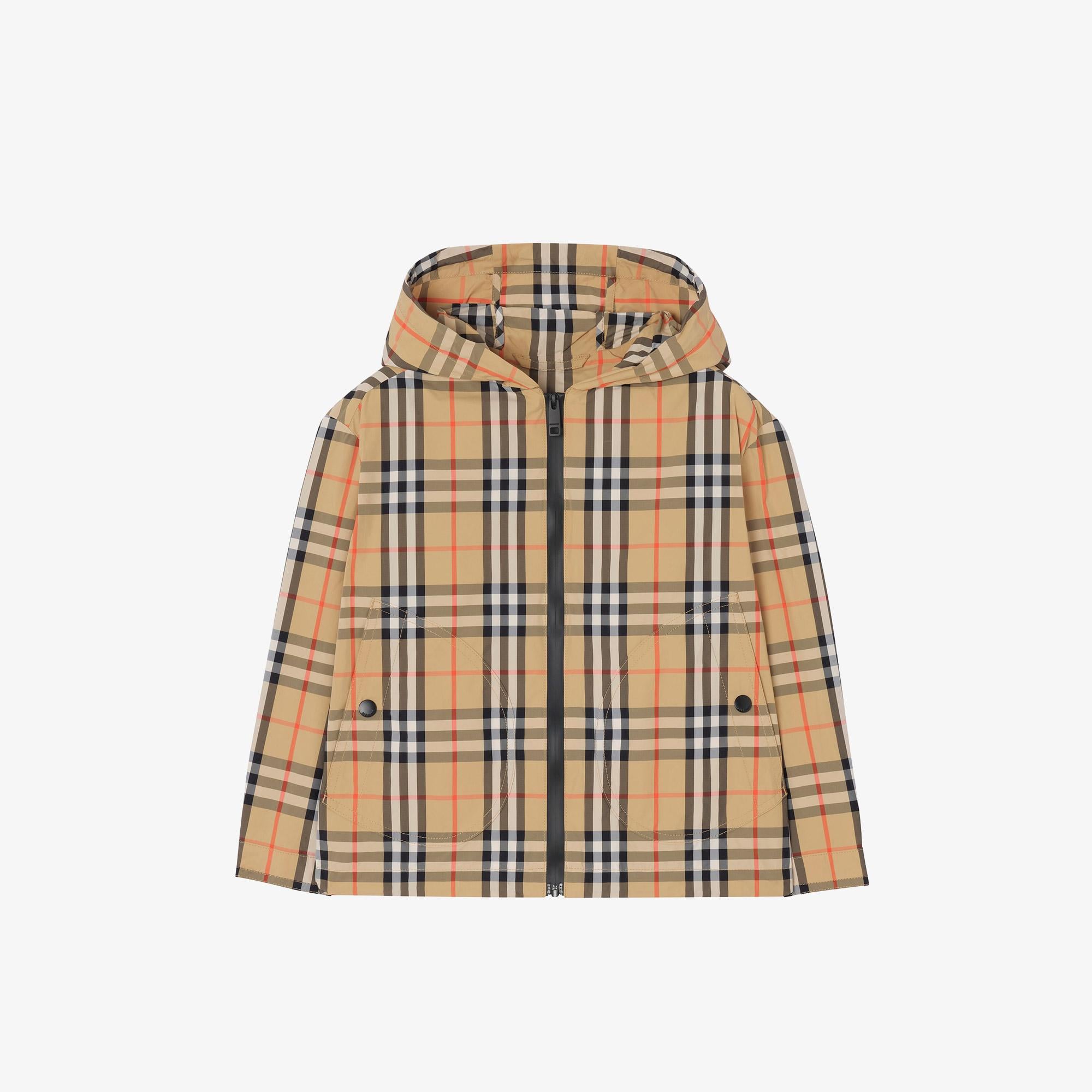Burberry Jem Check Çocuk Bej Mont