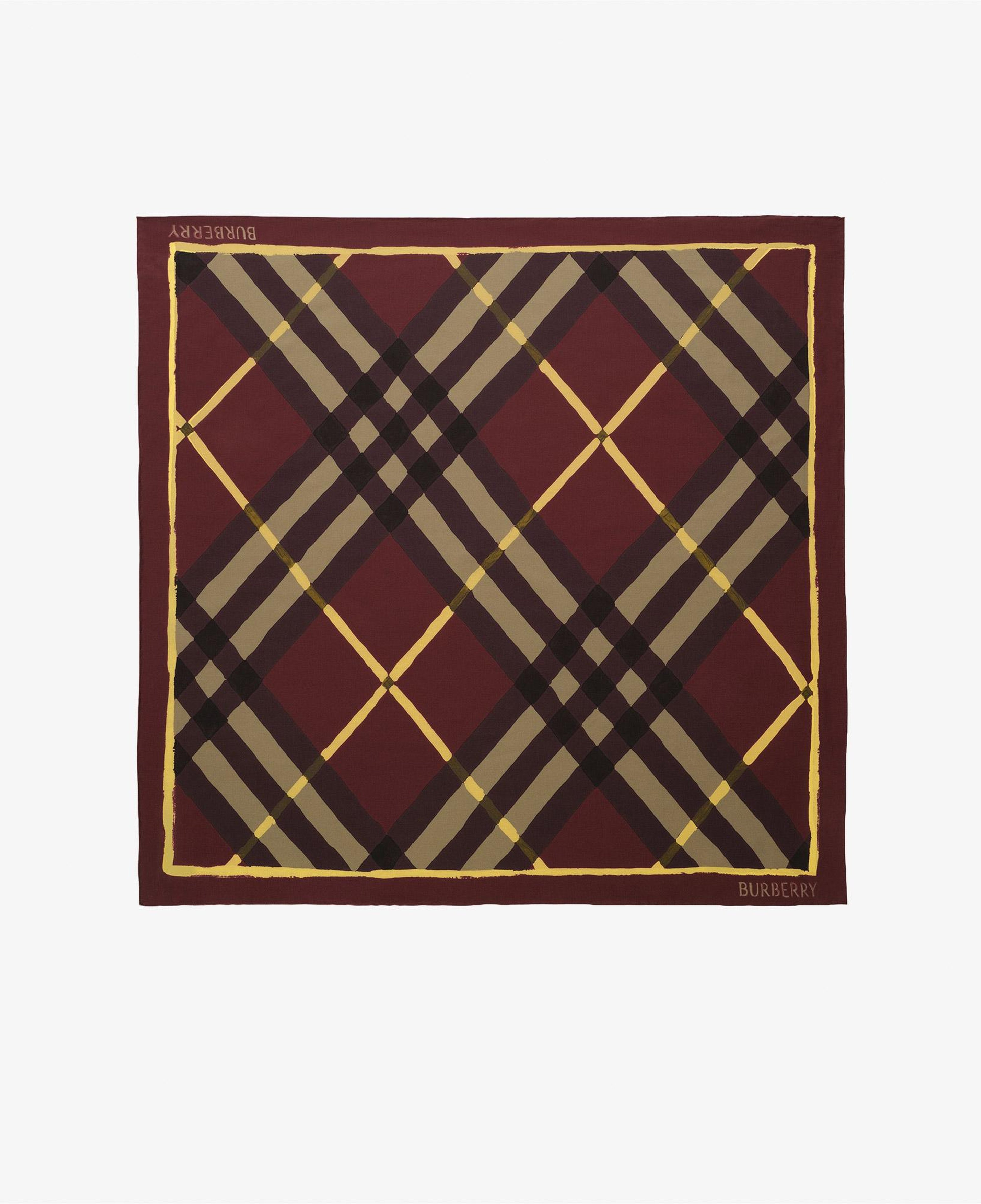 Burberry Argyle Check Silk Kadın Bordo Eşarp