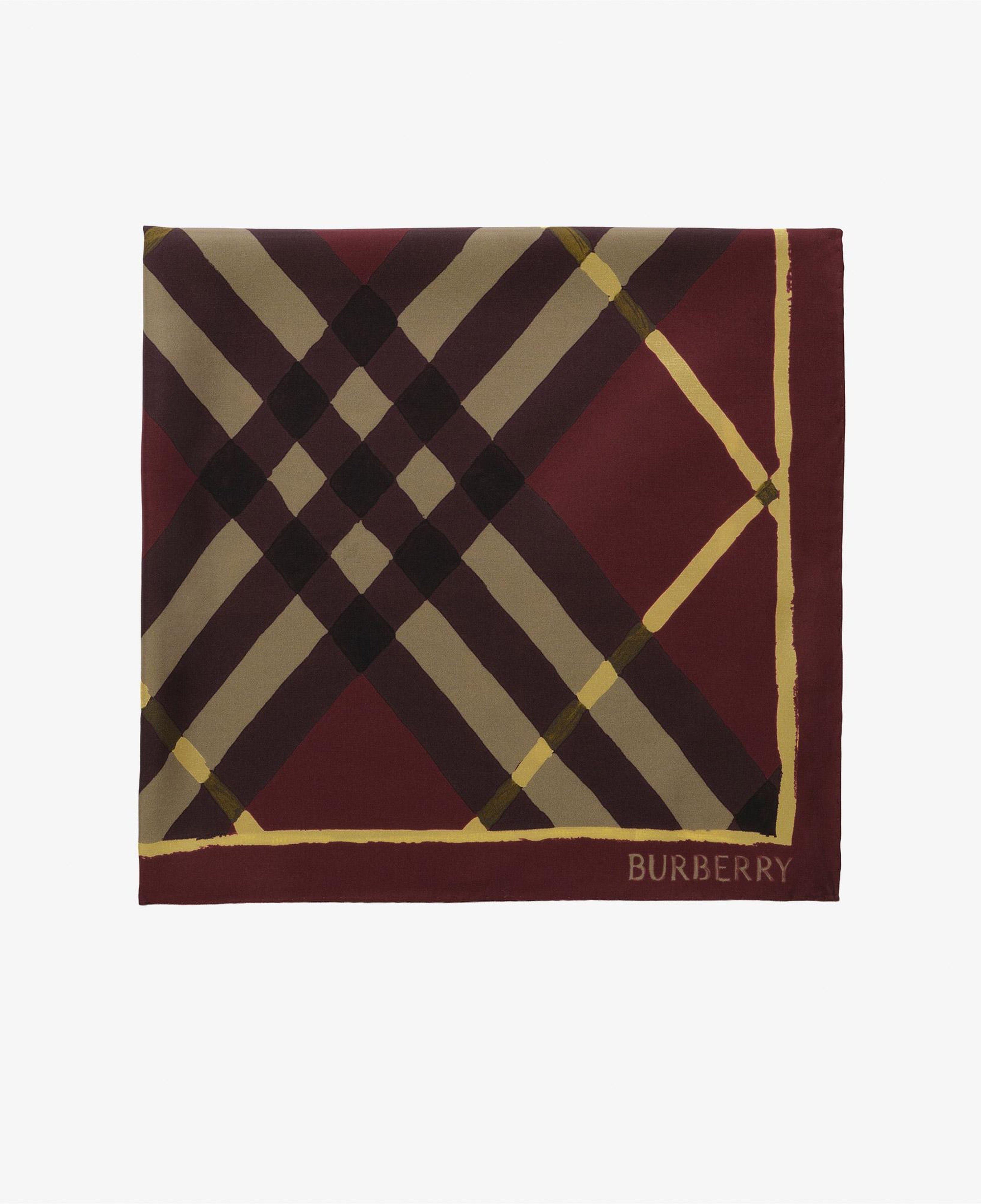 Burberry Argyle Check Silk Kadın Bordo Eşarp