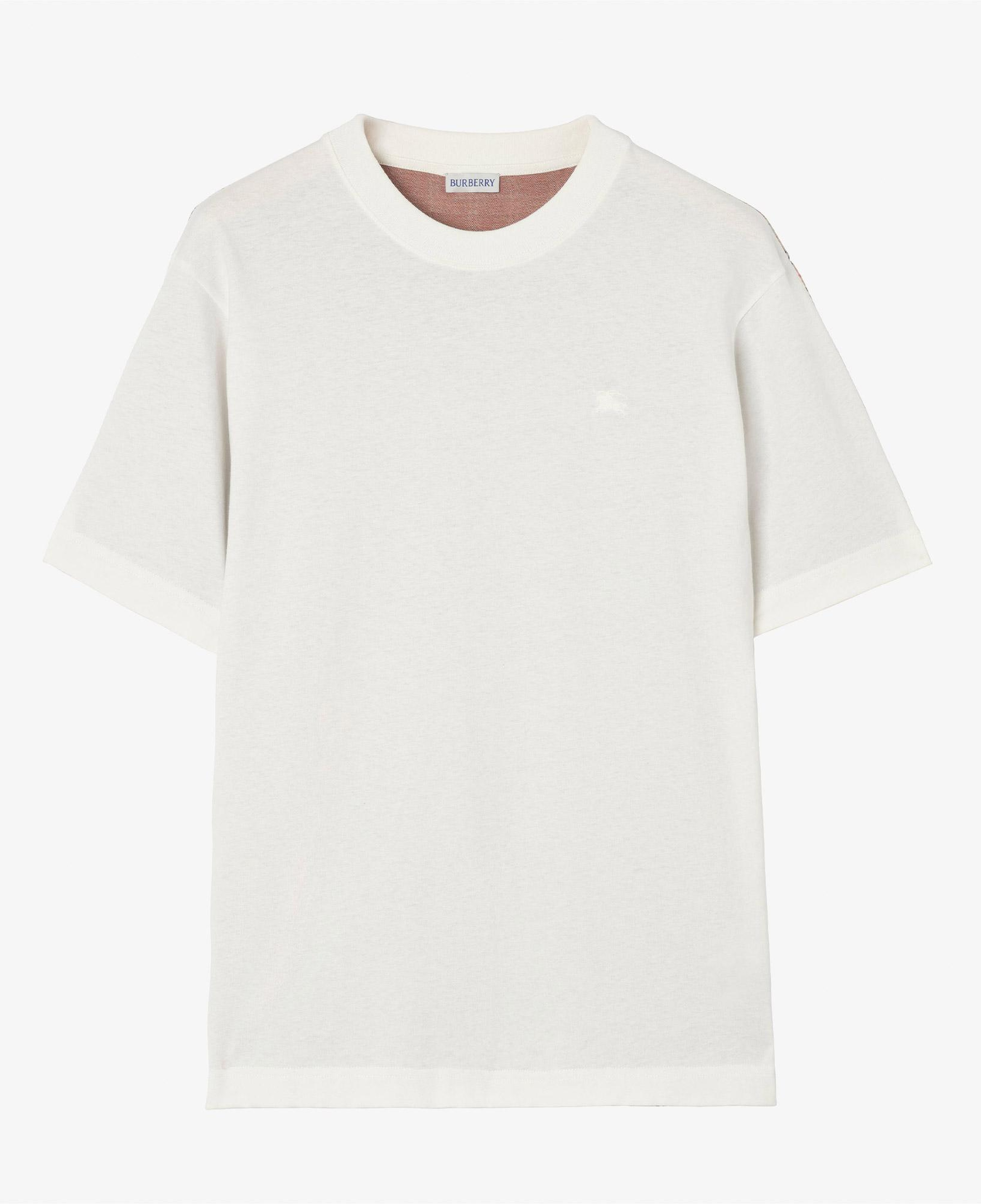 Burberry Ryan Check Back Erkek Beyaz T-Shirt